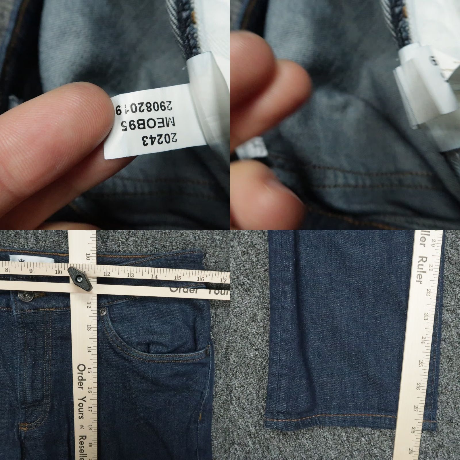Peter Millar Peter Millar Jeans Mens 32x28 Blue Dark Wash 5-Pocket Denim Stretch Straight Outdoor? Size US 32 / EU 48 - 8 Thumbnail