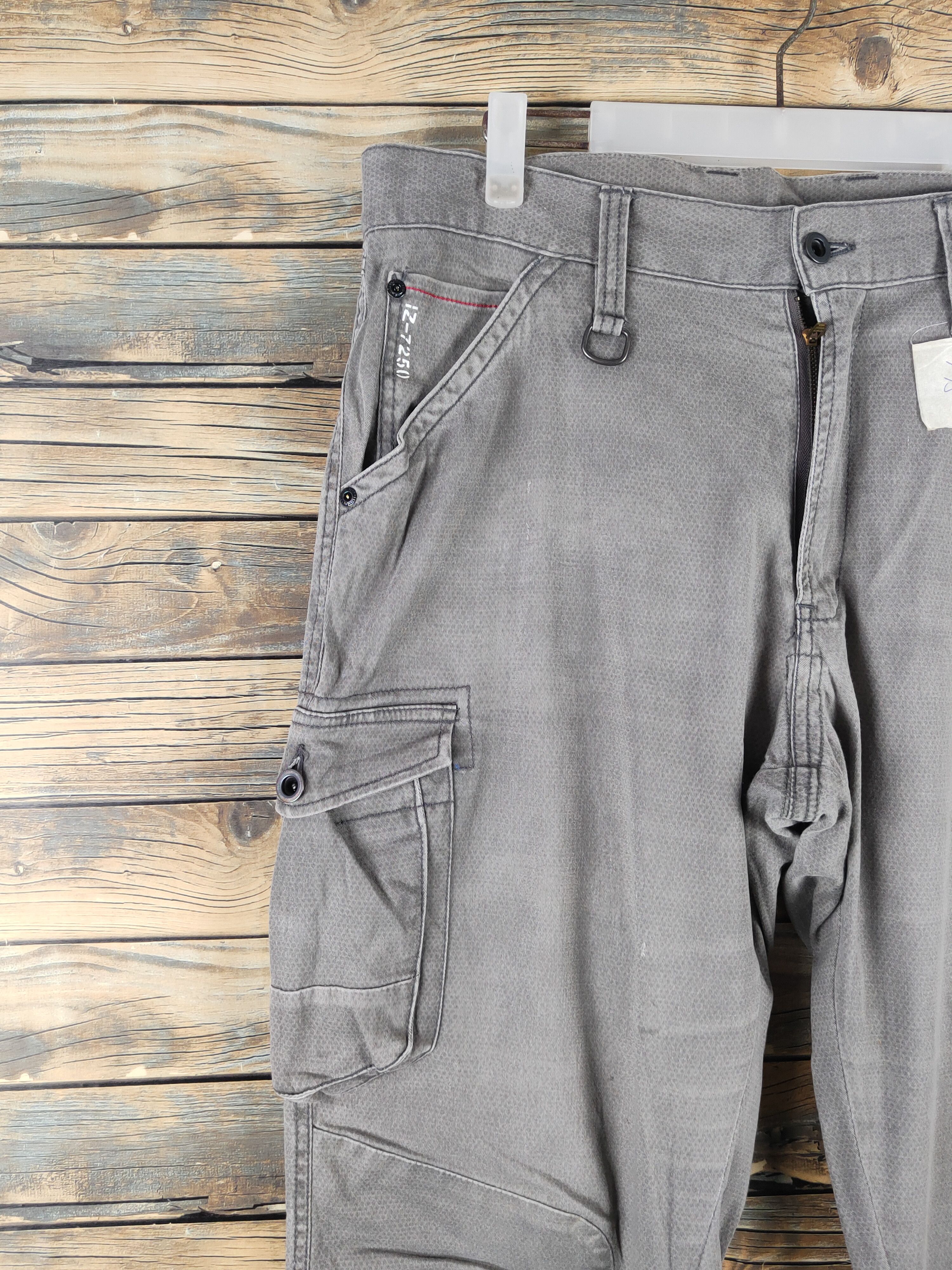 Japanese Brand IZ frontier Japan Gray Faded Multipocket Cargo Pants #495 Size US 36 / EU 52 - 4 Thumbnail