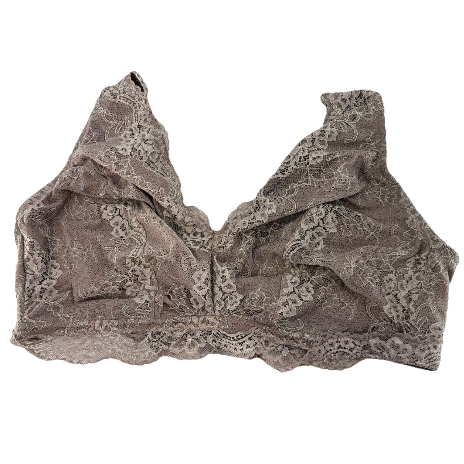 Vintage Secret Treasures Brown Taupe Lace Wireless Unpadded Bralette Bra Sz 4x See Photo Bralette Women Plus Wireless Bra Lace Bra See Photo Size ONE SIZE - 2 Thumbnail