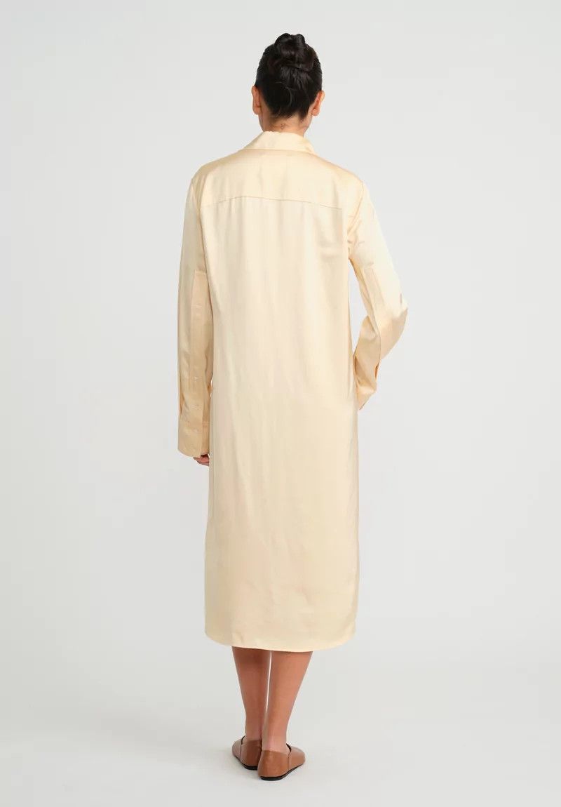 Jil Sander o1mt1gz1125 Fluid Wrap Dress in Light Peach Size XXS / US 00 / IT 34 - 2 Thumbnail