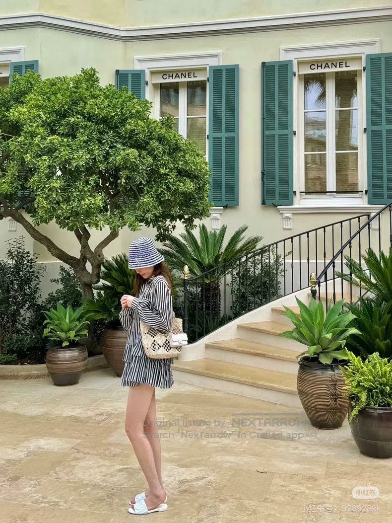 Chanel Chanel 24M rhinestone double C logo striped cake dress shi Size XXS / US 00 / IT 34 - 7 Thumbnail