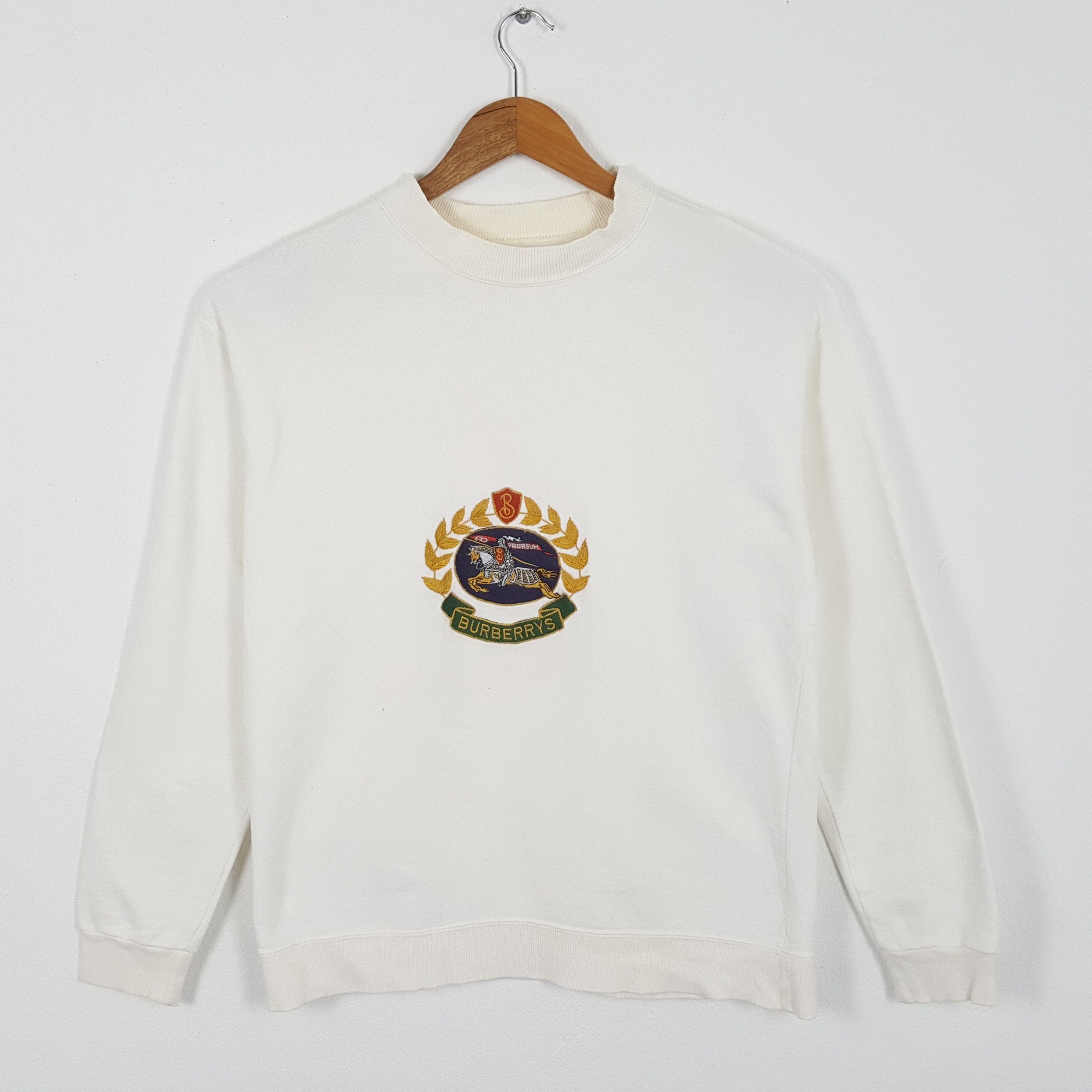 image of Burberrys Luxury Fashion Brand Sweatshirs in White, Men's (Size Medium)