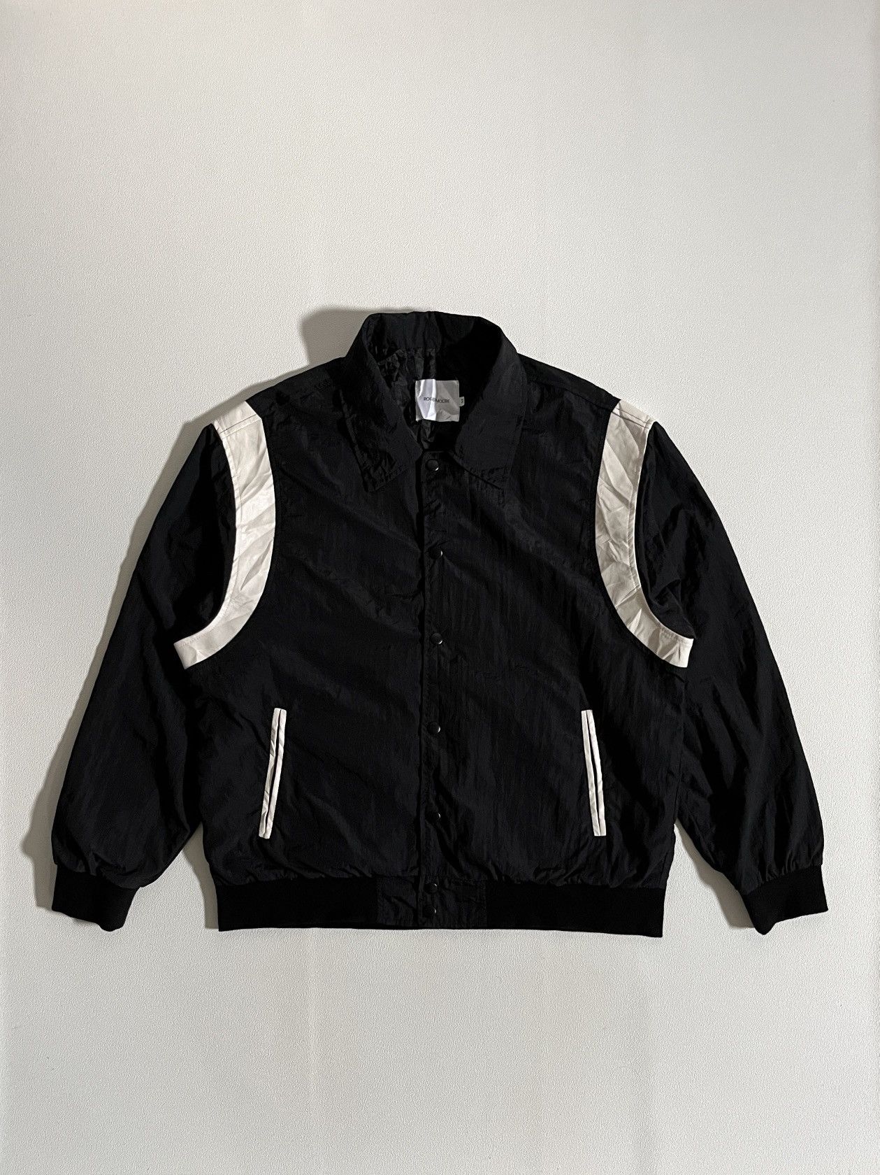 Beams Plus Rogermoore Lightweight Varsity Windbreaker Jacket Black Size US L / EU 52-54 / 3 - 1 Thumbnail