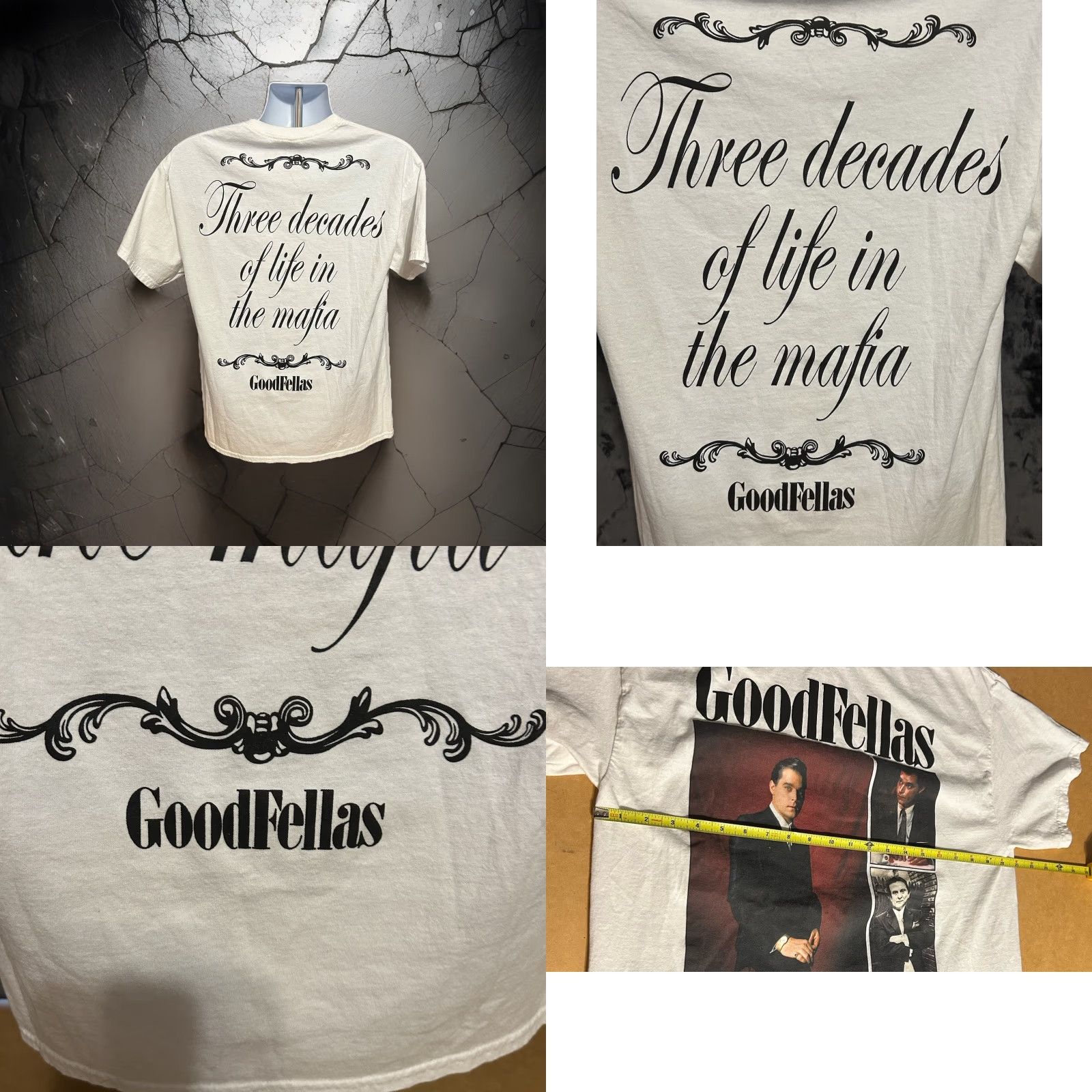 Doublet Goodfellas Movie Shirt Men L White Short Sleeve Crew Neck Double-Sided Logo Vintage No Size US L / EU 52-54 / 3 - 9 Thumbnail