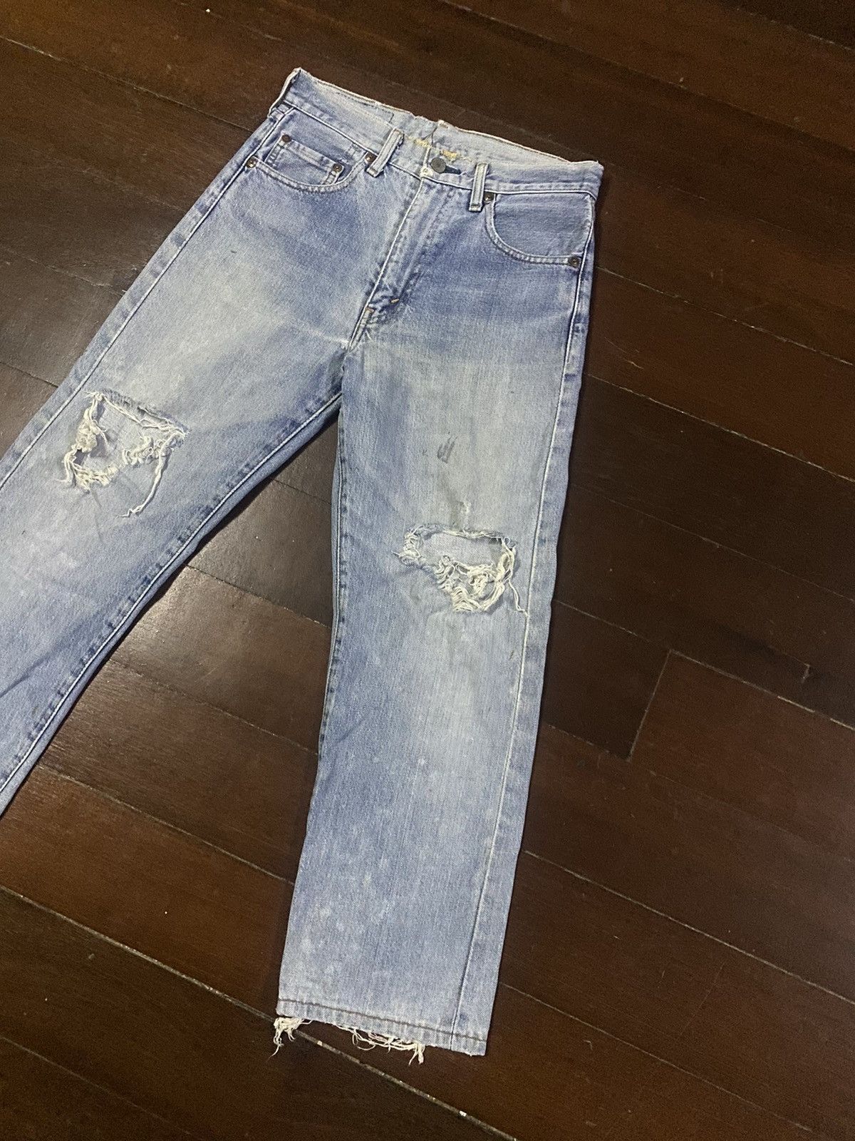 Levi's Vintage 90s levis BIG E LVC distressed selvedge denim Size 30" / US 8 / IT 44 - 3 Thumbnail
