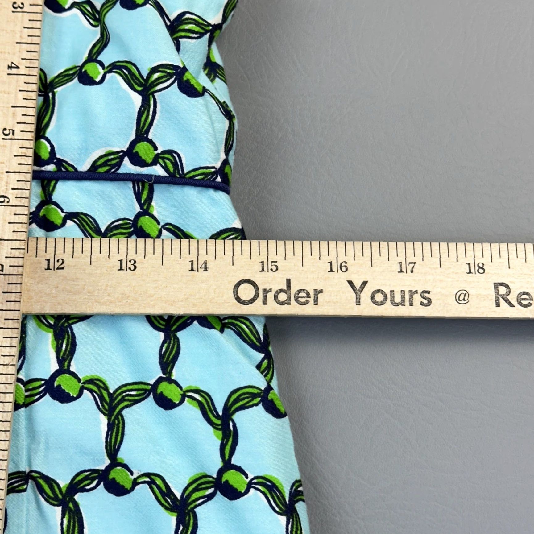 Lilly Pulitzer Lilly Pulitzer Dress Women's 4 Blue Green Strap Bowen Tassel Print Summer Boho Size S / US 4 / IT 40 - 7 Thumbnail