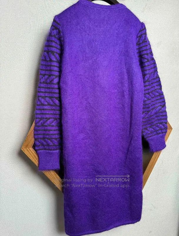 Yves Saint Laurent Yves Saint Laurent Purple Knit Dress for Women . Size XXS / US 00 / IT 34 - 6 Thumbnail