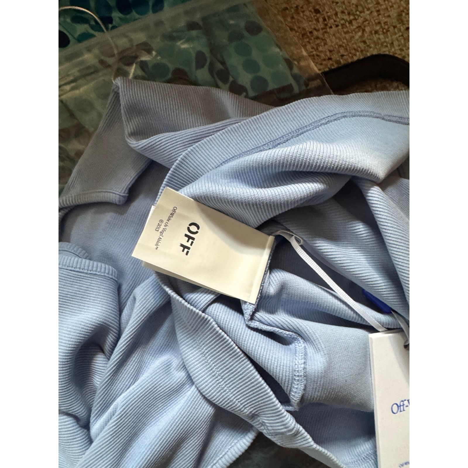 Off-White Stretch Cotton Logo Tank Off-White Blue Size US M / EU 48-50 / 2 - 10 Thumbnail