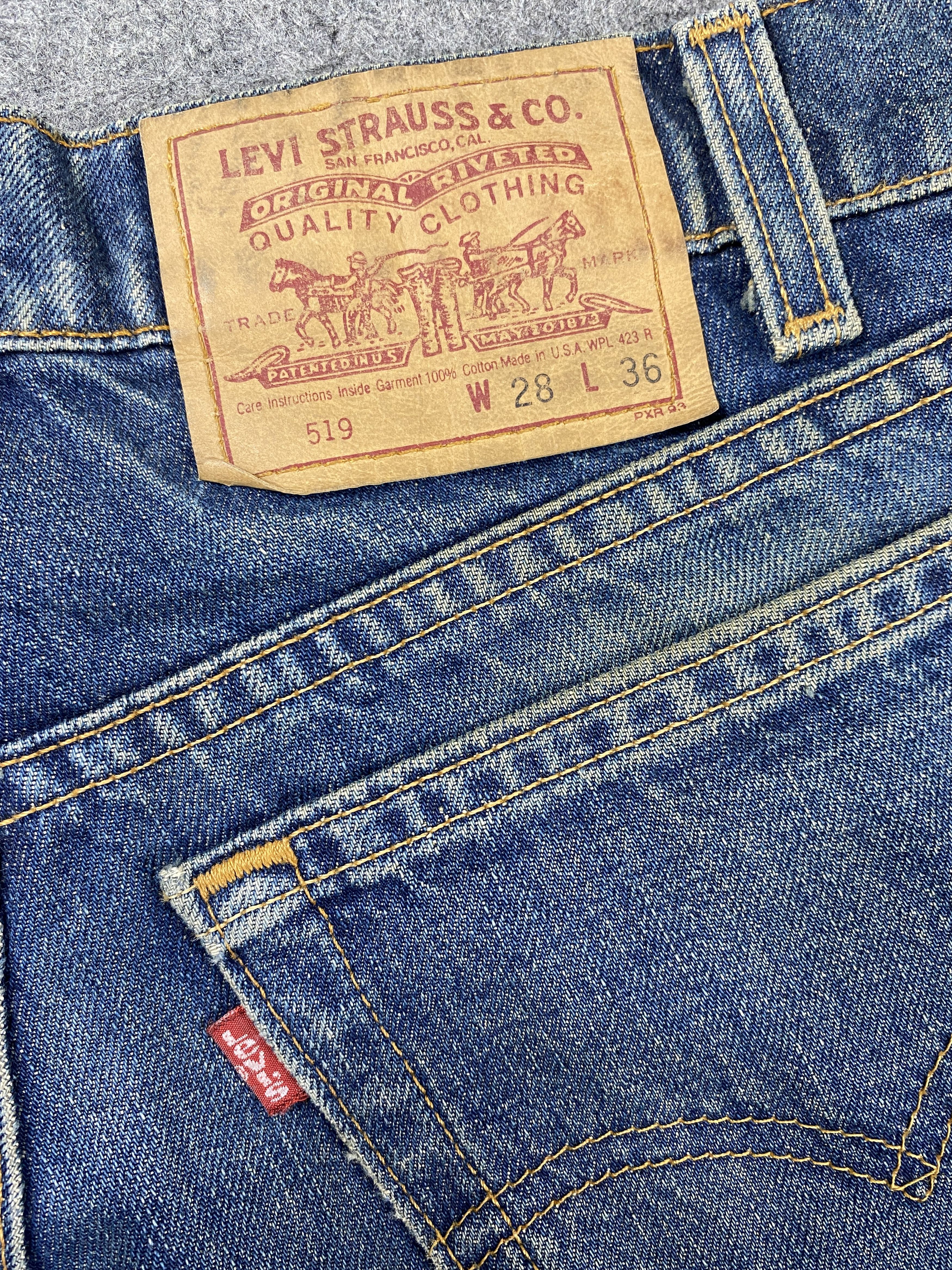 Levi's 90's Dirty Blue Vintage Levi's 519 Jeans 27x30 Denim -JN2292 Size US 27 - 10 Thumbnail