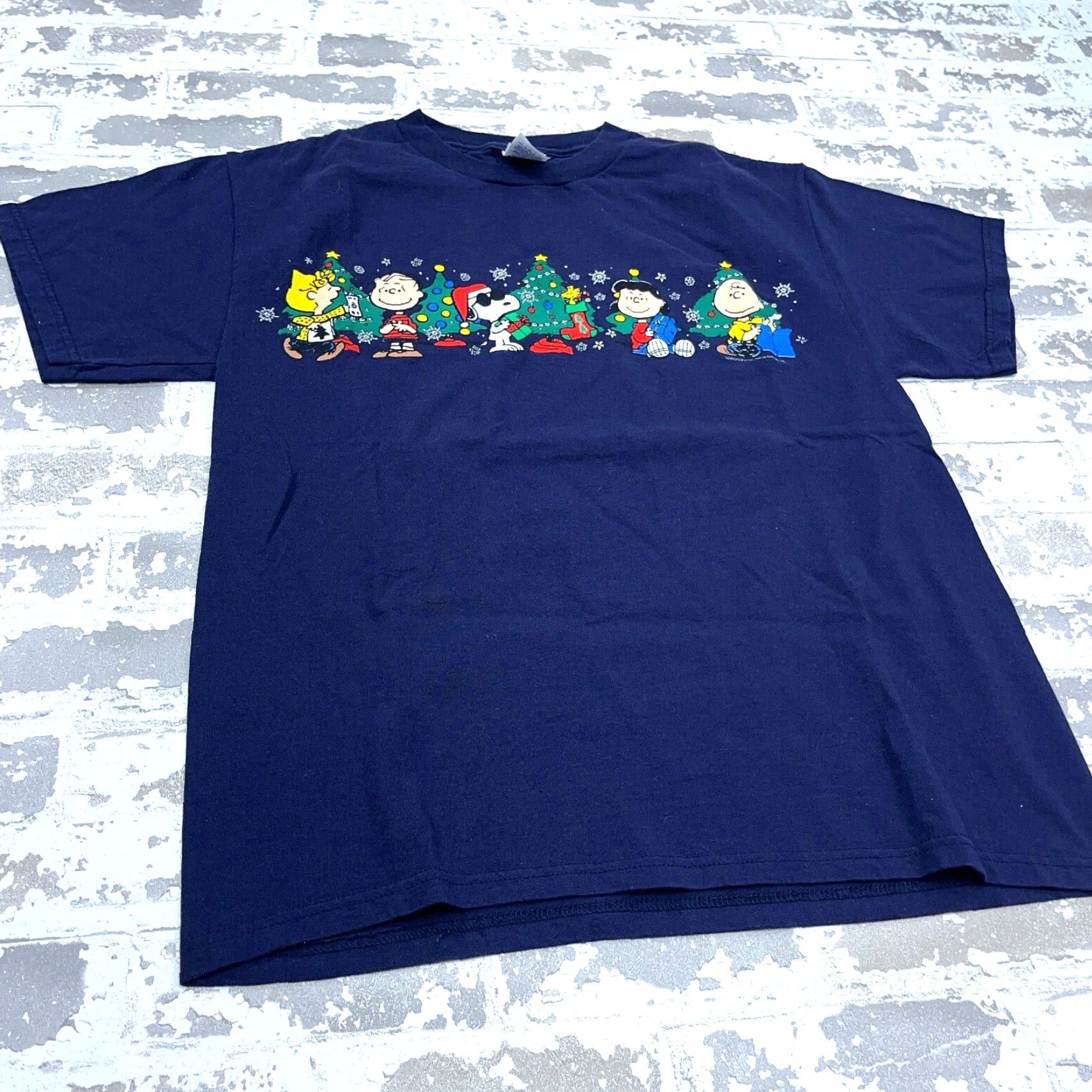 Peanuts VINTAGE Peanuts Shirt Men Medium Blue Christmas Snowman Snoopy Charlie Brown Y2K Size US M / EU 48-50 / 2 - 4 Thumbnail