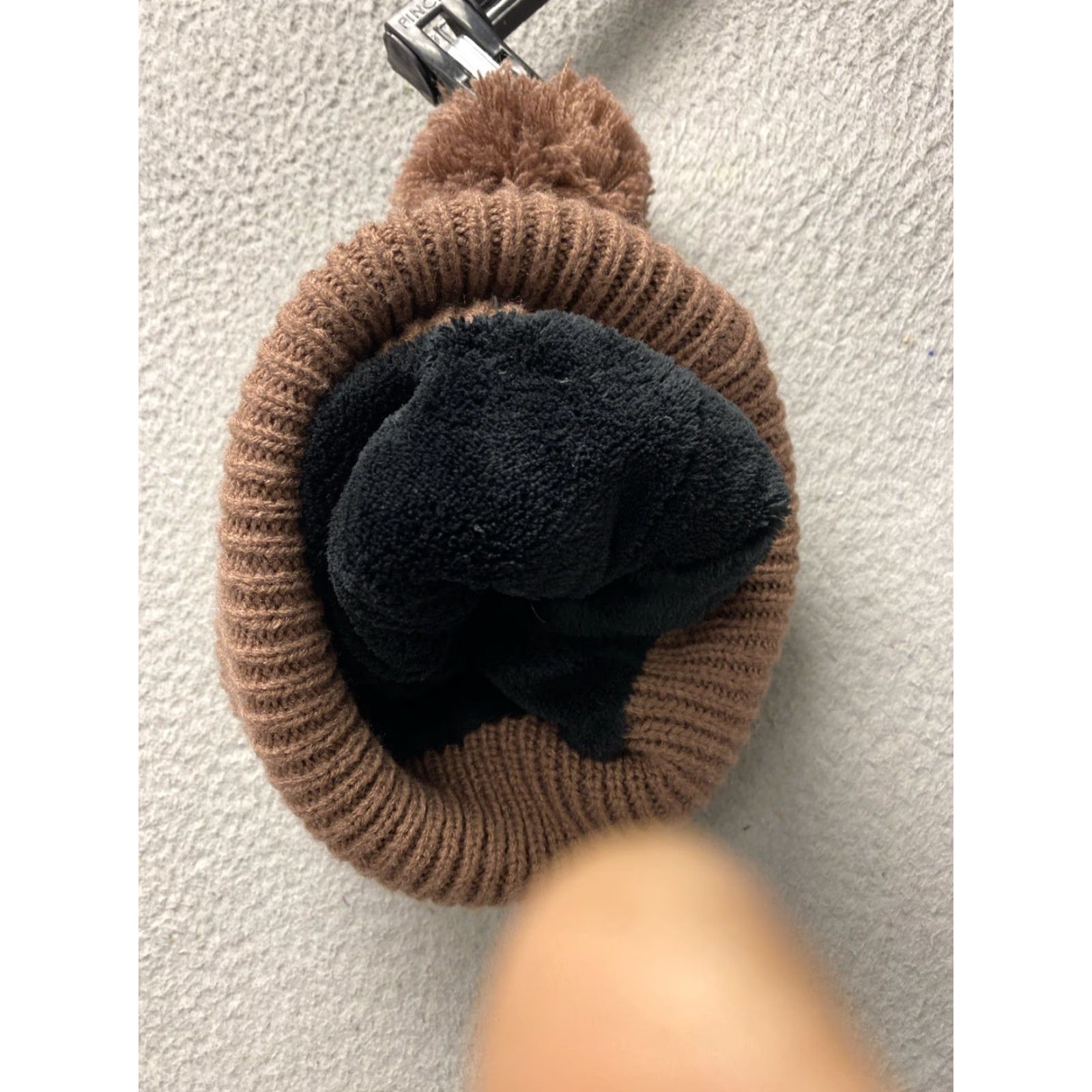 The North Face VINTAGE The North Face Beanie Womens One Size Browns Acrylic Fur Pom Hat Cap Winter Size ONE SIZE - 7 Thumbnail