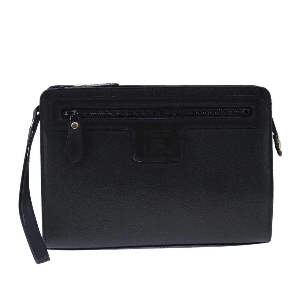 Burberry Black Leather Clutch Bag (Pre-Owned) Size ONE SIZE - 1 Thumbnail