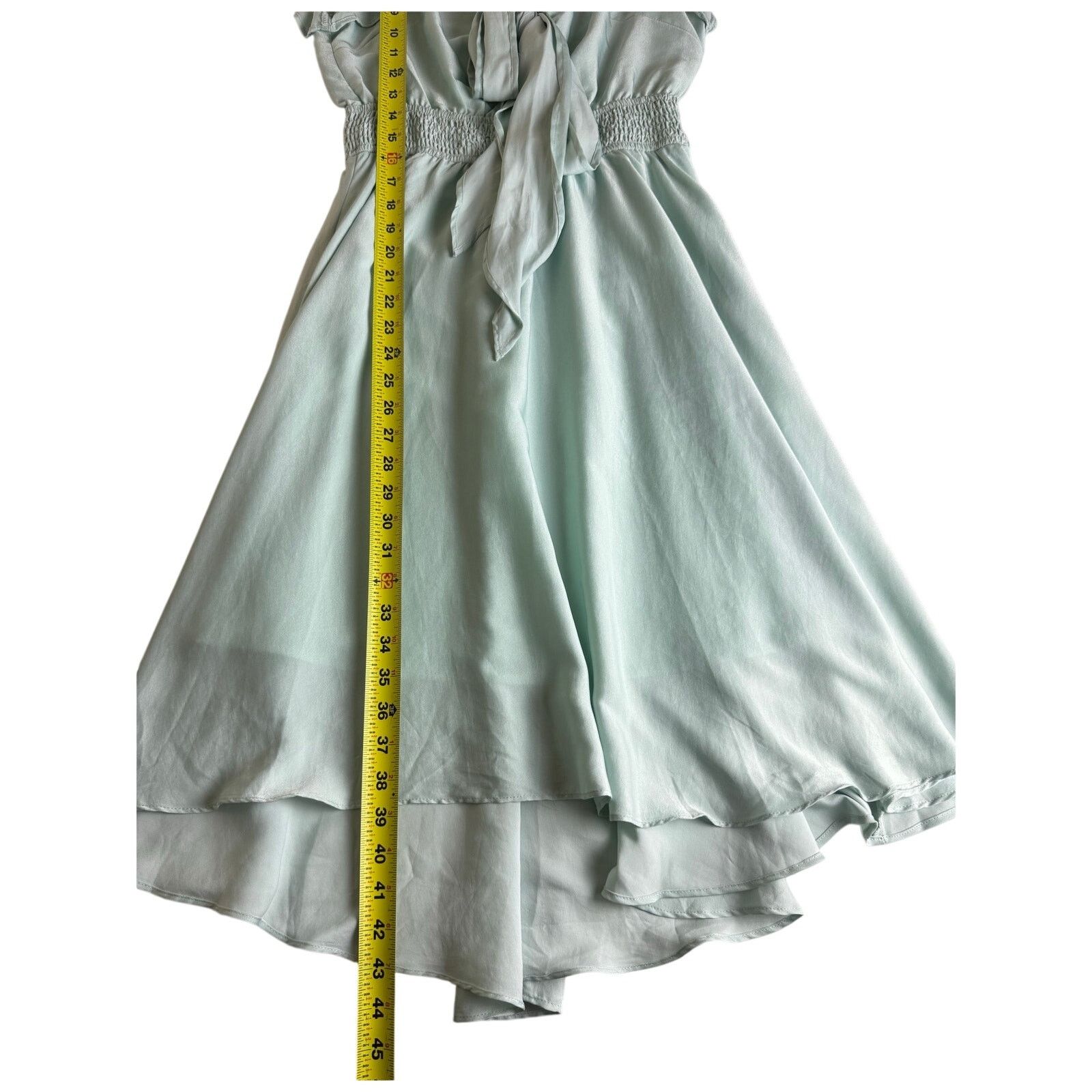 Other Women's V Neck Tie Front Ruffle Hem Midi Dress - Size Small Size S / US 4 / IT 40 - 4 Thumbnail