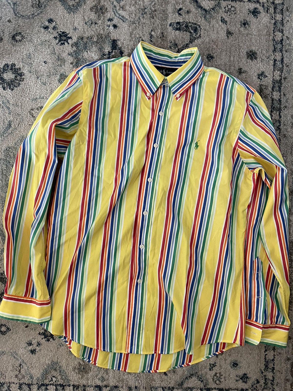 Polo Ralph Lauren × Vintage Bold Stripe Button Down Sport Shirt Size US L / EU 52-54 / 3 - 2 Thumbnail