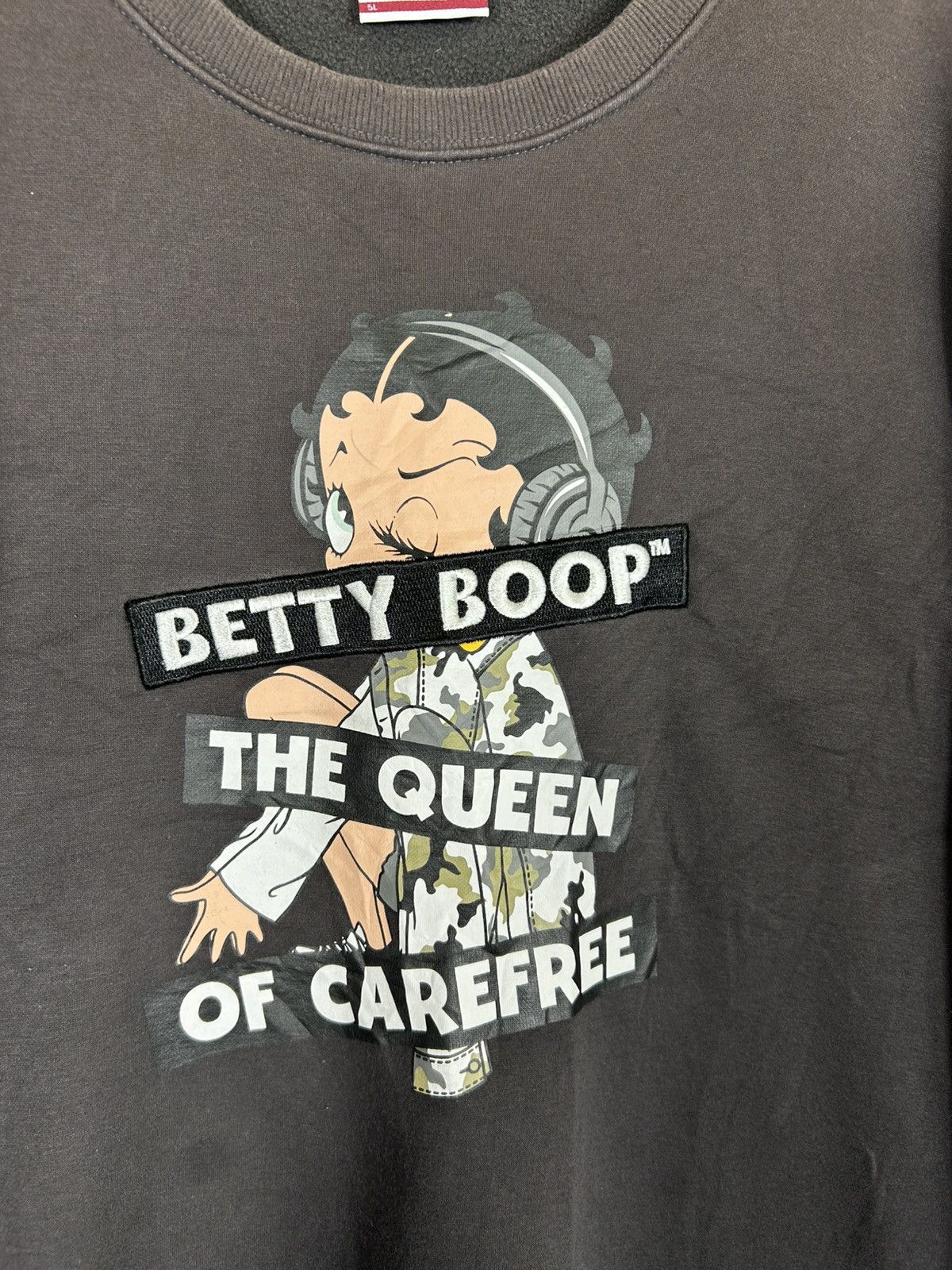 Anime 🔥Betty Boop Dark Grey Sweatshirt - 5L Size US XL / EU 56 / 4 - 8 Thumbnail