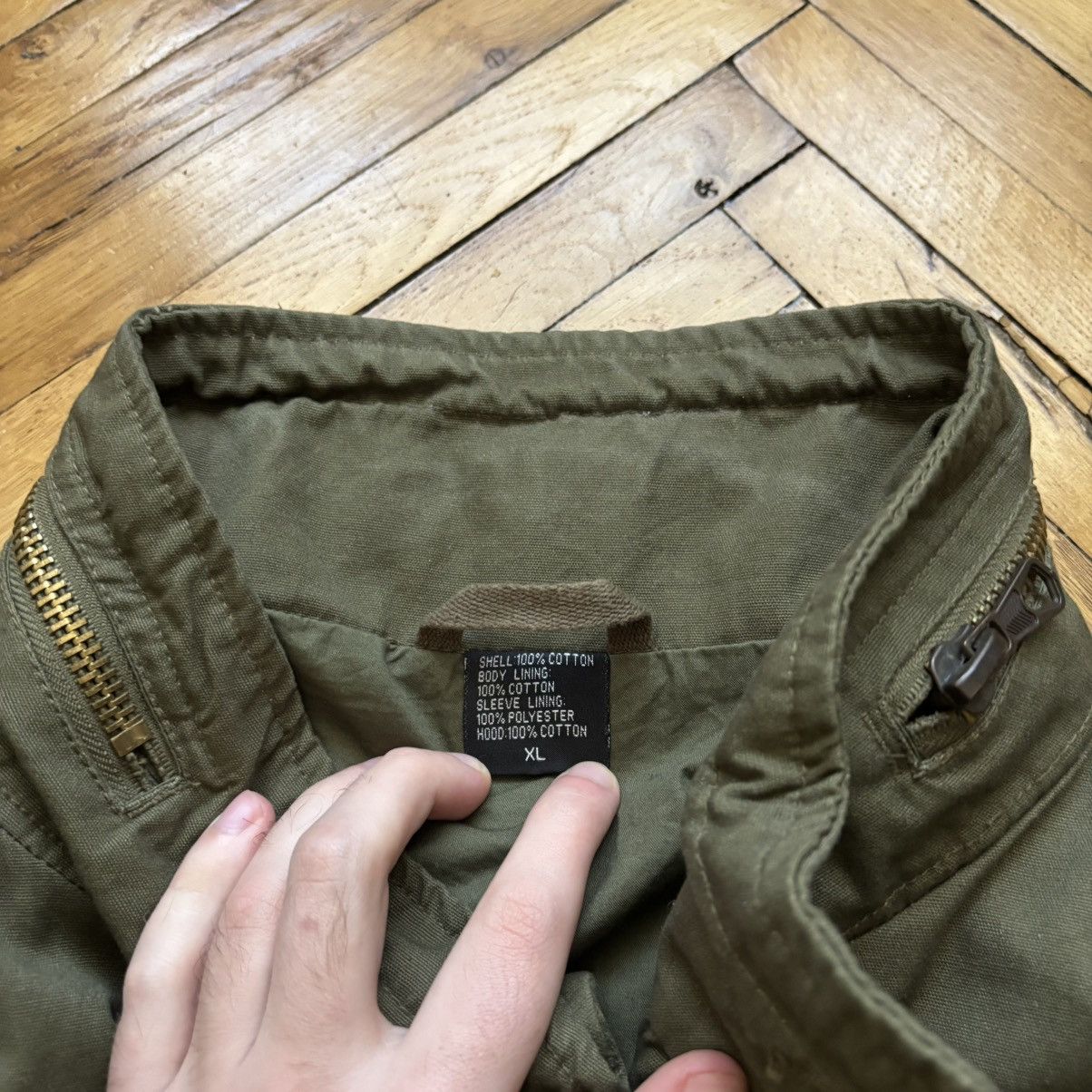 20471120 × Le Grande Bleu (L.G.B.) Rare Avant-Garde Vintage Military M-65 Jacket Taxi Driver Size US XL / EU 56 / 4 - 4 Thumbnail