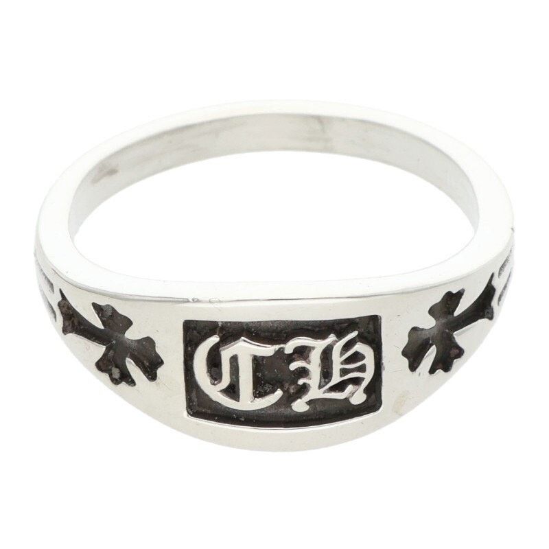 Chrome Hearts Chrome Hearts CH Crest Mini Silver Ring Size ONE SIZE - 1 Thumbnail
