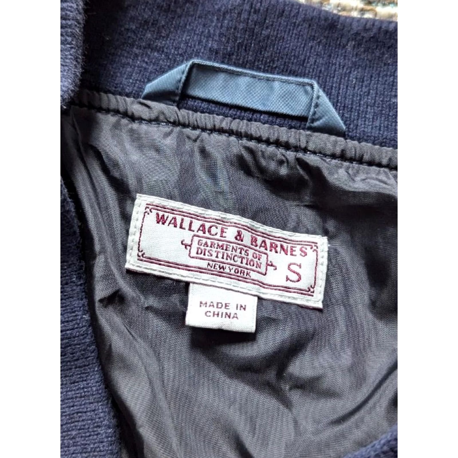 Wallace & Barnes VINTAGE Wallace & Barnes J. CREW MA-1 blue jacket S military bomber flight Men XS? Size US S / EU 44-46 / 1 - 5 Thumbnail