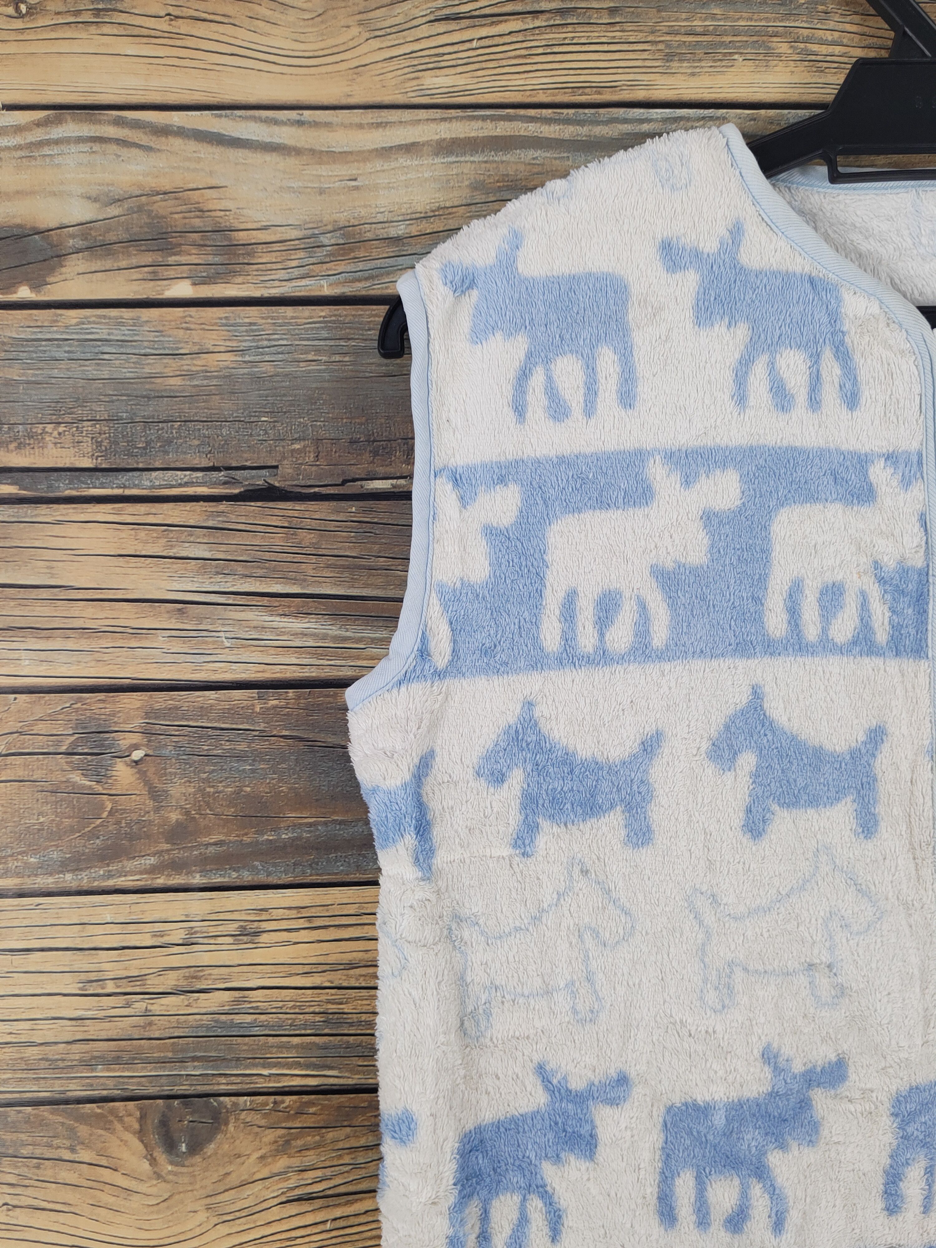 Japanese Brand × Vintage Vintage Design Japanese Brand Blue White Fur Mohair Vests Size S / US 4 / IT 40 - 4 Thumbnail