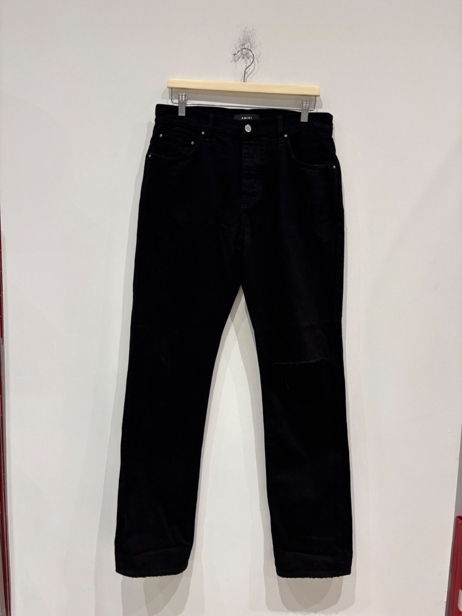 Amiri Amiri Five Pocket Straight Jeans Black Size US 31 - 1 Thumbnail
