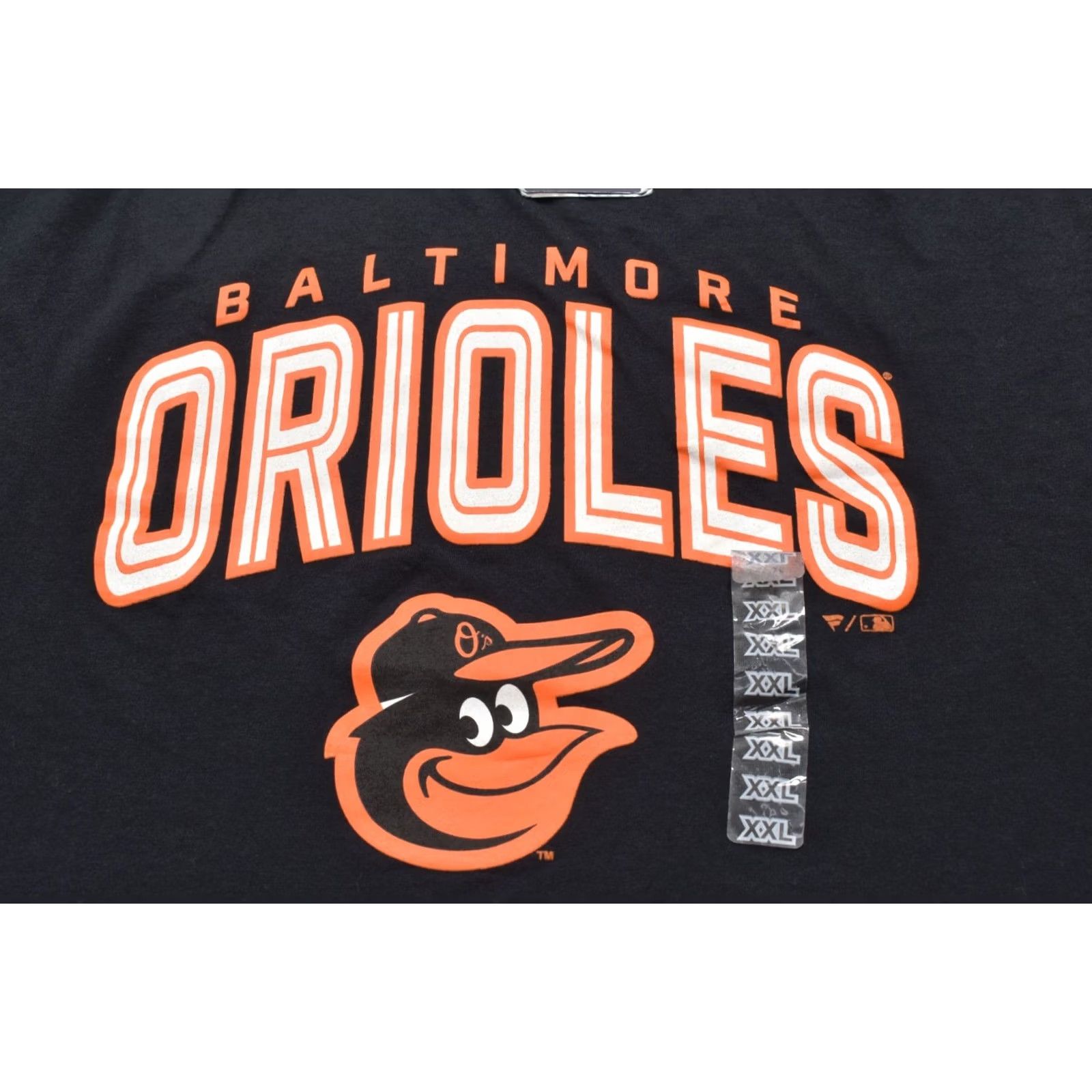 Vintage Fanatics Baltimore Orioles T-Shirt MLB Logo Cotton Crew Neck Short Sleeve 2XL Black Mens Regular NWT Size US XXL / EU 58 / 5 - 4 Thumbnail