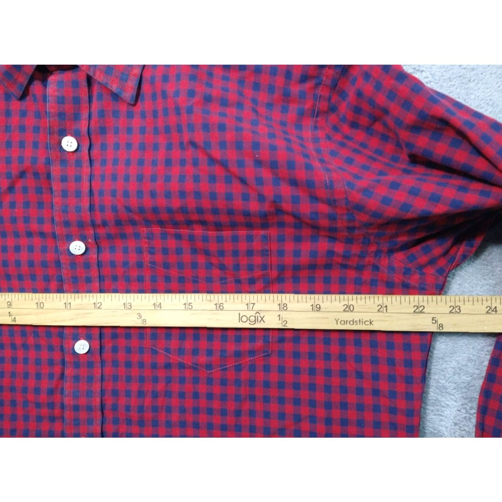 UNTUCKit UNTUCKit Shirt Mens Large Red Plaid Slim Fit Long Sleeve Button Down Cotton Size US L / EU 52-54 / 3 - 5 Thumbnail