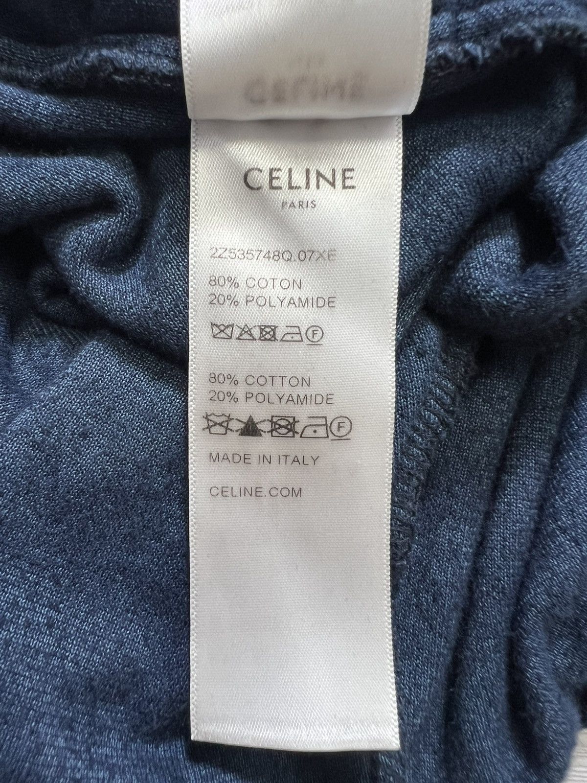 Celine Celine - Triomphe Logo Embroidered Velour Trackpants Size 30" / US 8 / IT 44 - 21 Thumbnail