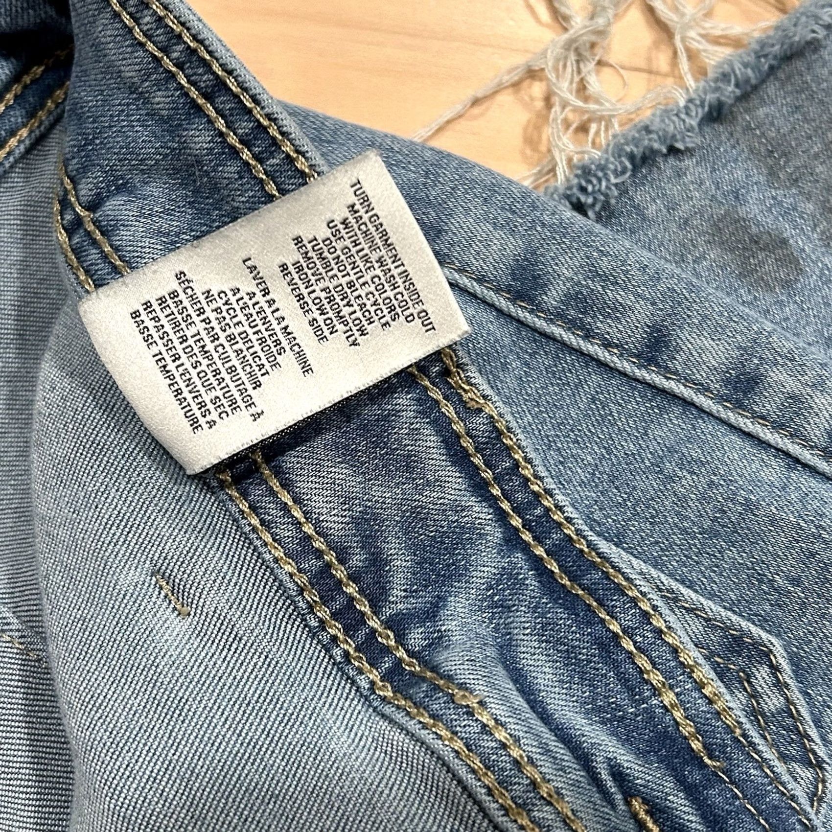 Vintage VINTAGE Oat High Rise Wide Leg Denim Blue Jean Flaw 30” Inseam Women’s 30” Waist Size 30" / US 8 / IT 44 - 7 Thumbnail