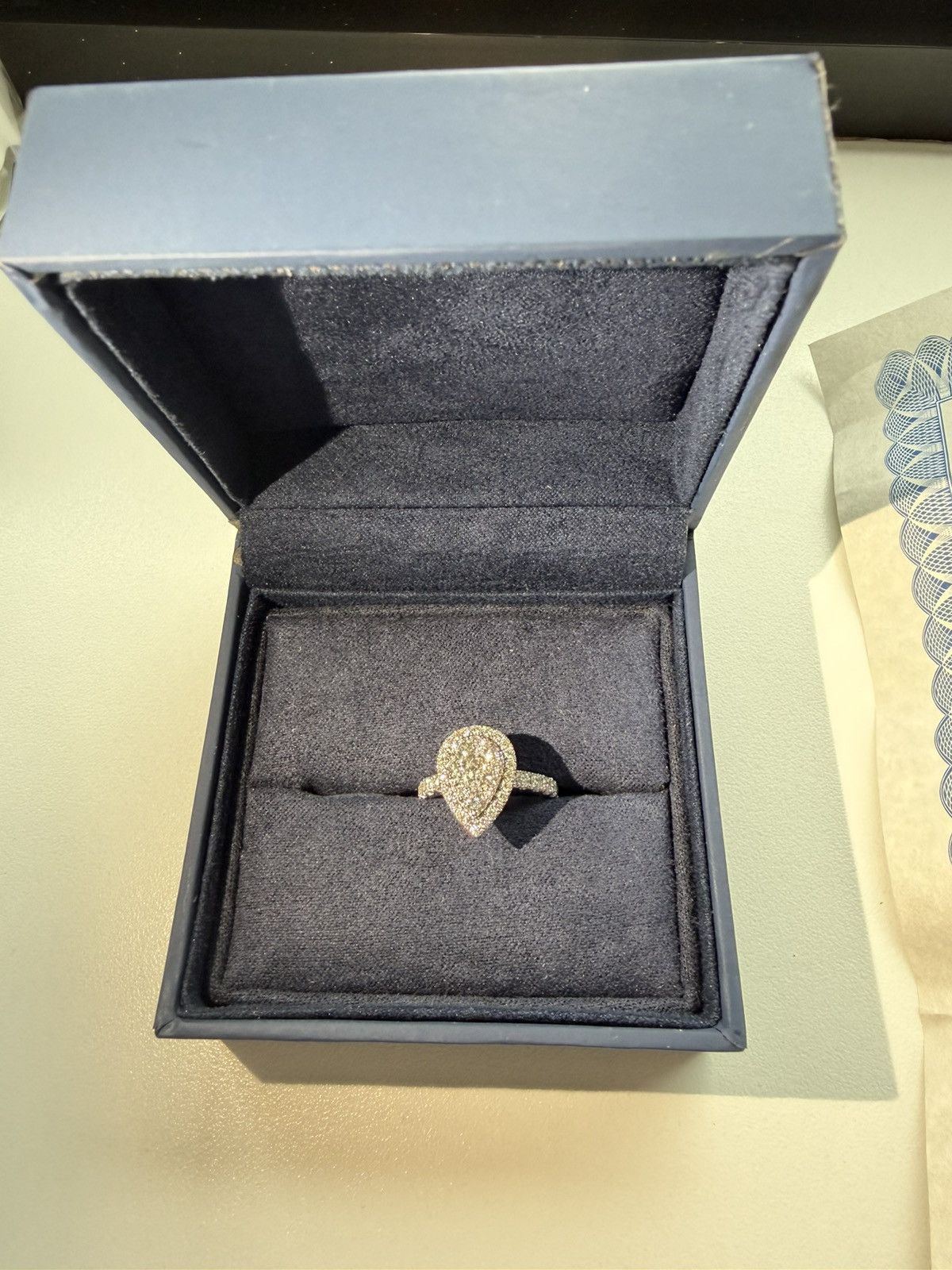 Other 14K White Gold Diamond Pear Cluster Ring - 1.2 Carat Size ONE SIZE - 2 Thumbnail