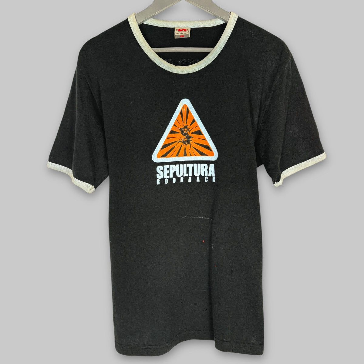 Band Tees Vintage 2003 Sepultura Roorback World Tour Ringer T Shirt Size US XL / EU 56 / 4 - 1 Thumbnail
