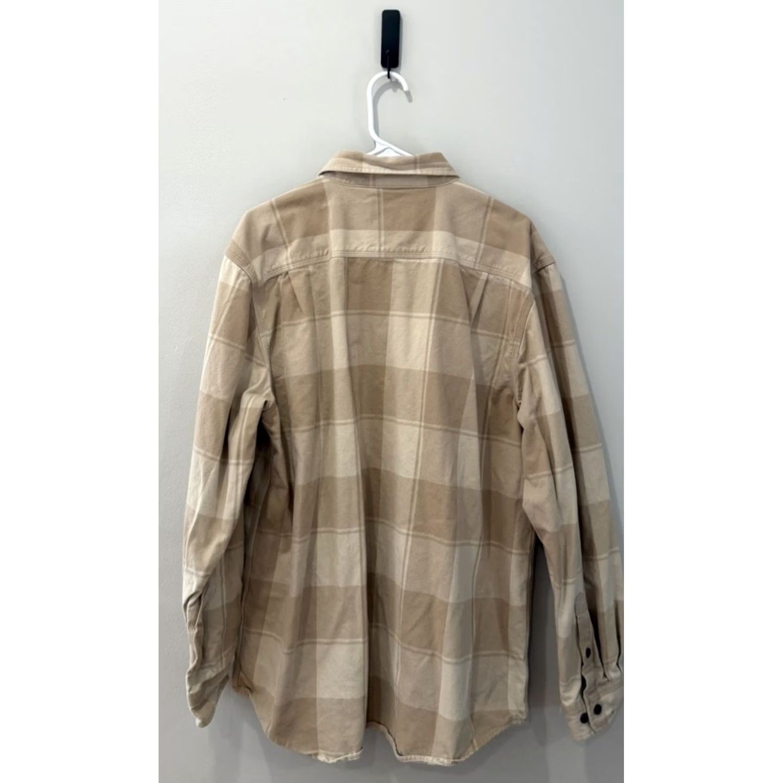 Carhartt Carhartt Button-Up Plaid Flannel Shirt Men's L Beige Heavyweight Casual Workwear Size US L / EU 52-54 / 3 - 2 Thumbnail