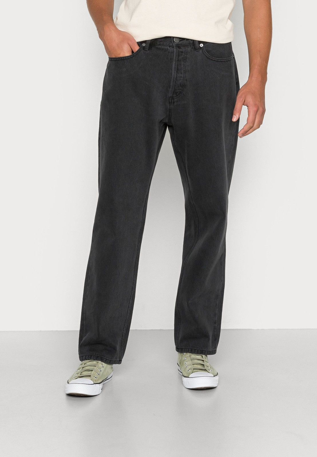 Acne Studios !DS! SS23 Obey Black Washed Loose Leg Denim Work Pants Size US 32 / EU 48 - 2 Thumbnail