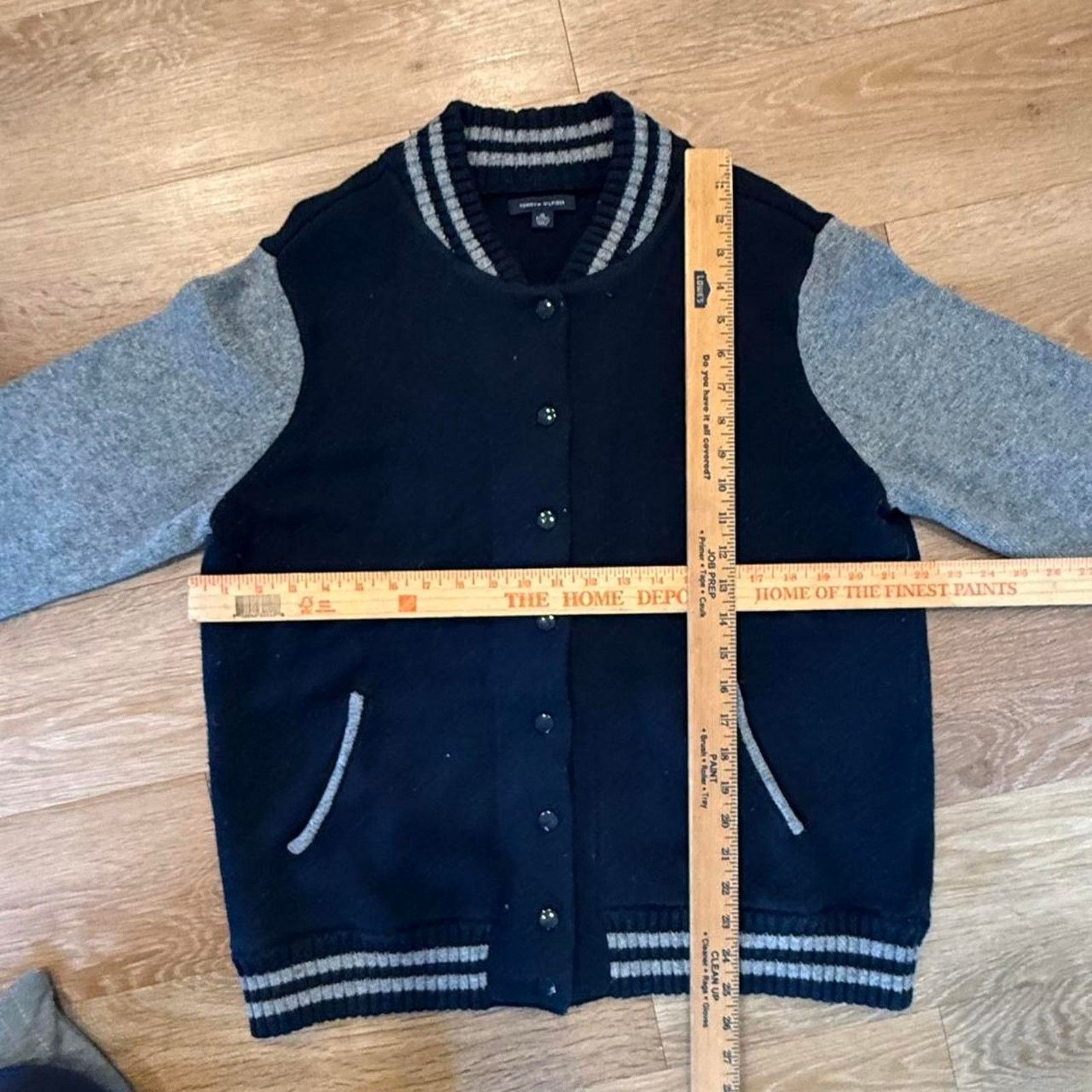 Tommy Hilfiger Y2k tommy hilfiger two tone knit varsity jacket Size US XL / EU 56 / 4 - 6 Thumbnail