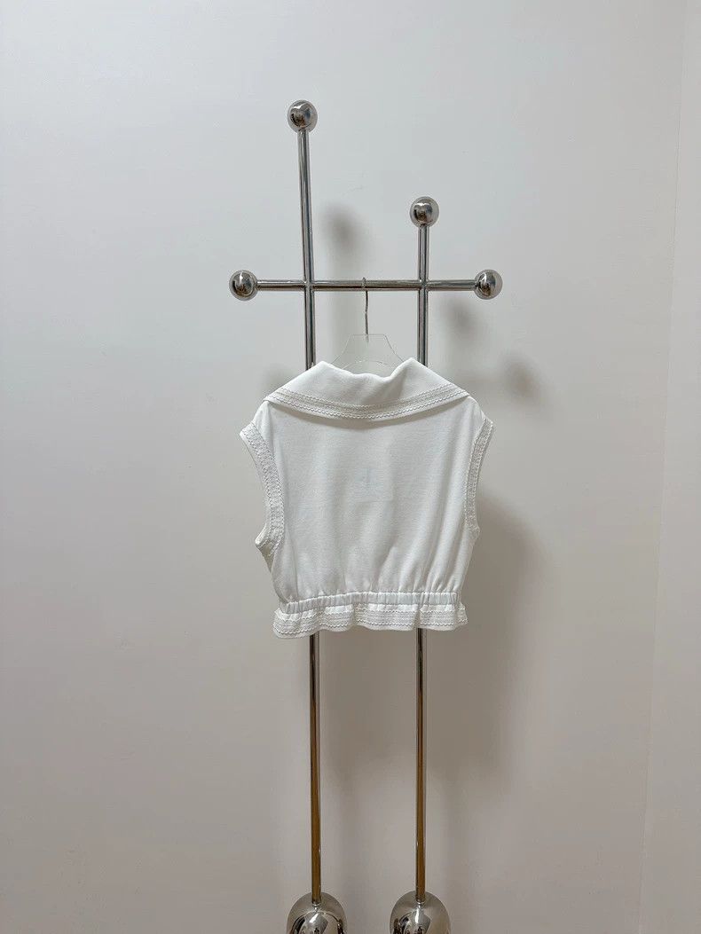 Chanel Chanel 24 Beach Series White Sleeveless Size XXS / US 00 / IT 34 - 2 Thumbnail