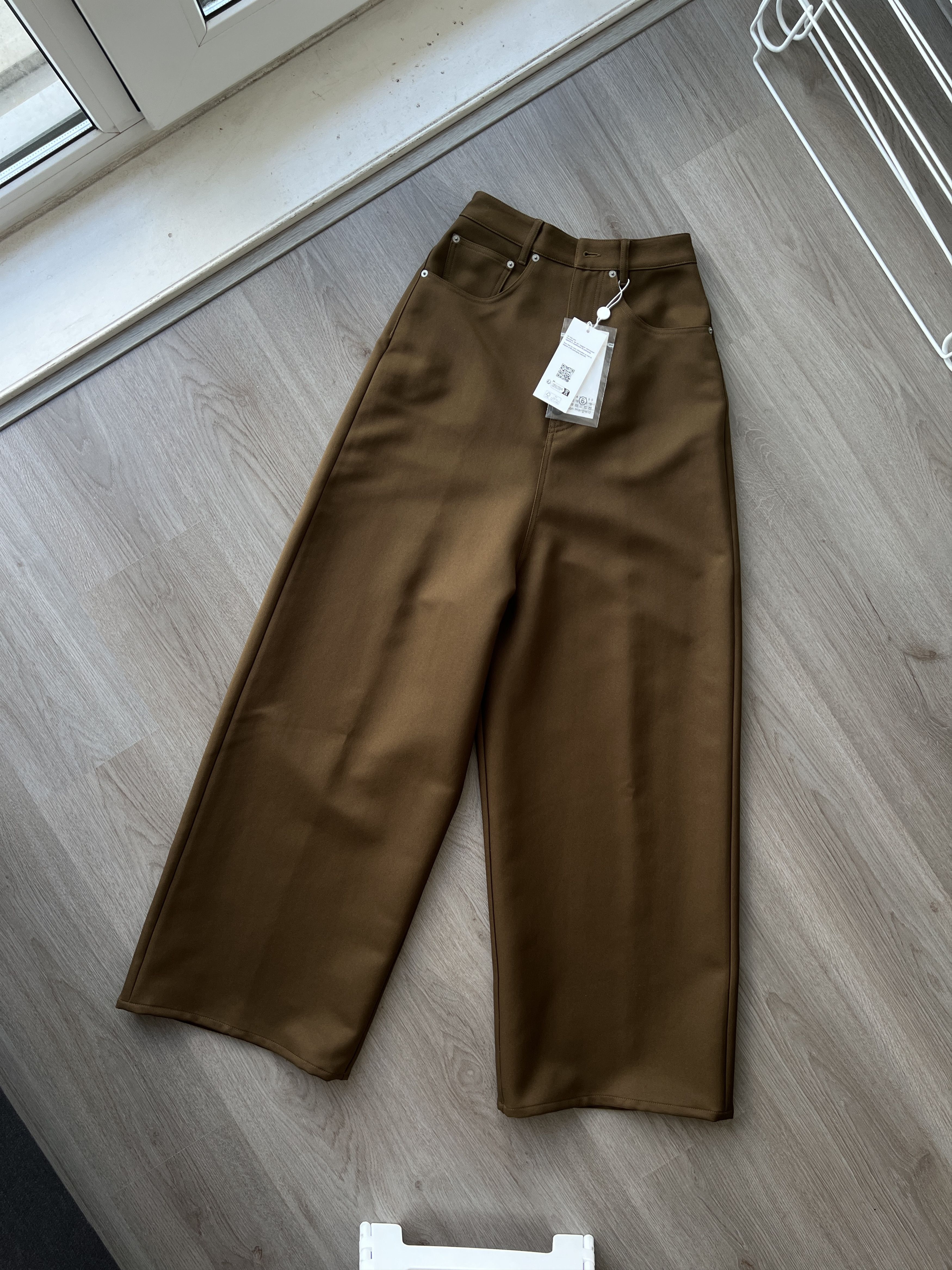 Maison Margiela MM6 Maison Margiela Pants 5 Pockets Khaki Size 24" / US 00 / IT 34 - 1 Thumbnail