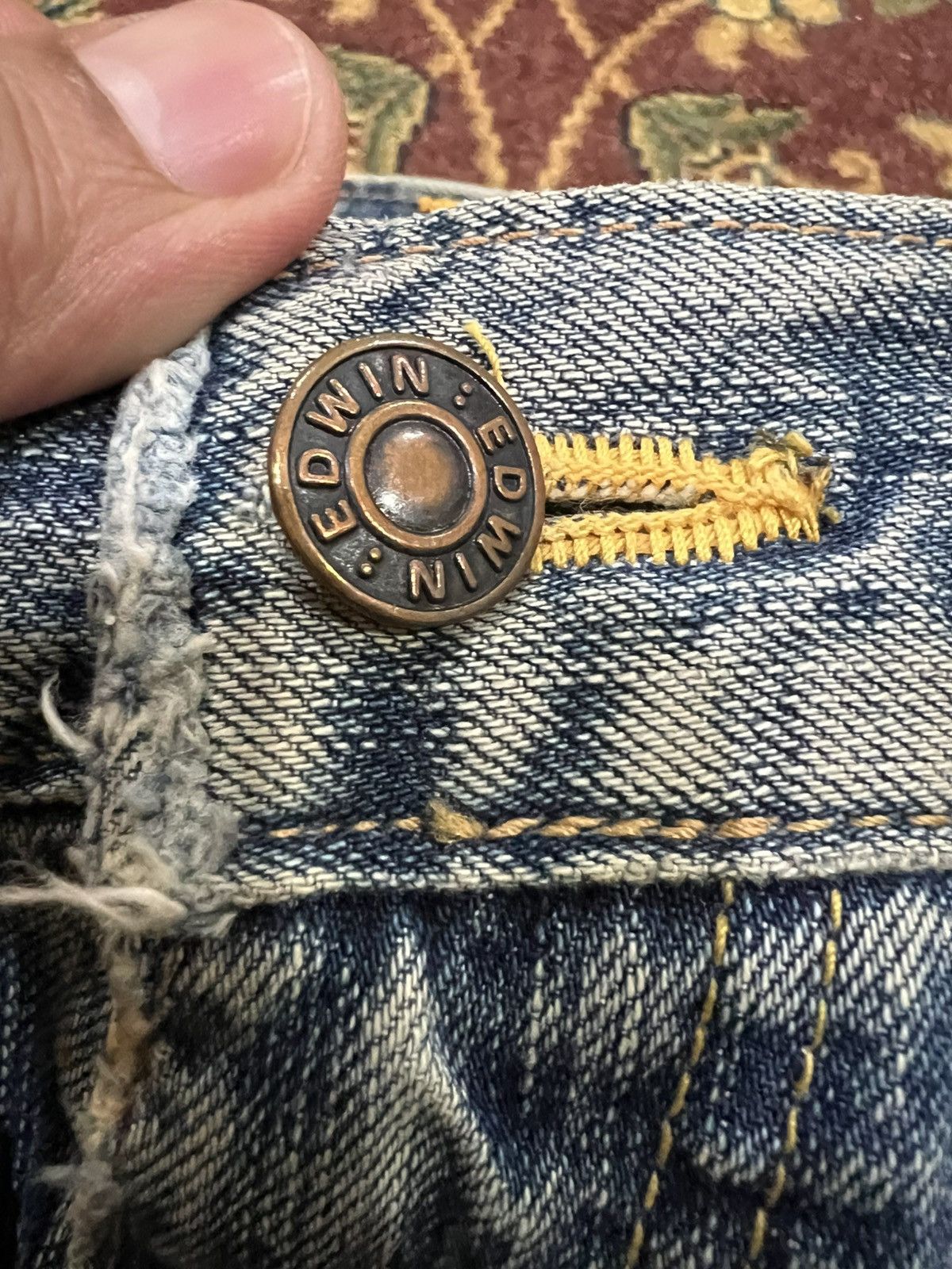 Edwin Vintage Edwin 503 Mud Wash Distress Jean Size US 37 - 18 Thumbnail