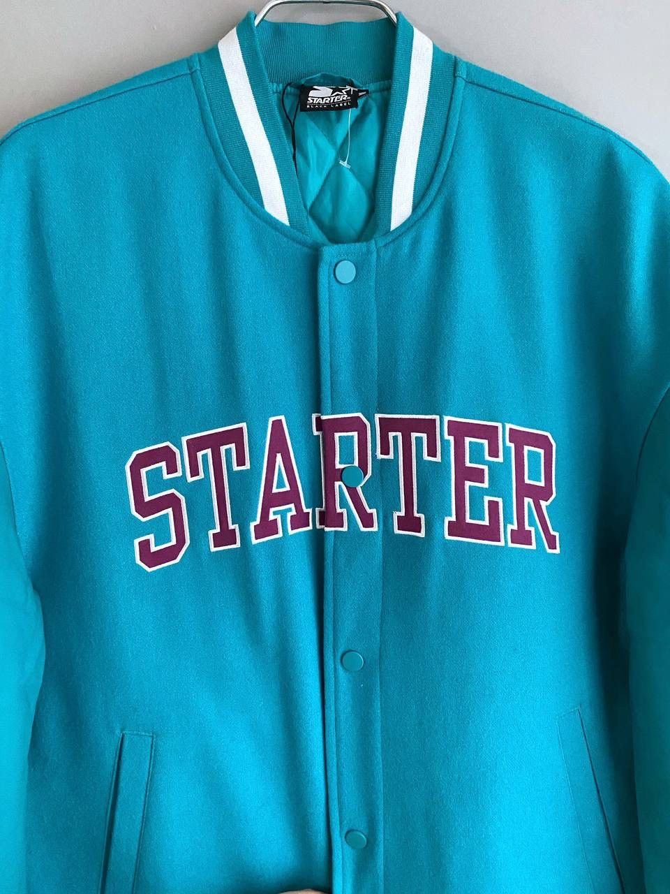 Majestic × Starter Starter Black Label Men's Wool Bomber College Team Jacket, Size M Size US M / EU 48-50 / 2 - 5 Thumbnail