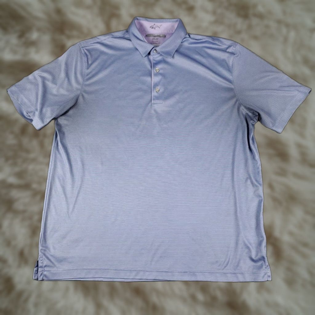 Vintage Greg Norman Polo Shirt Mens XL Blue Striped Polo Shirt XL Mens Blue Striped Golf Casual Short Sleeve Polo Shirt Size US XL / EU 56 / 4 - 1 Thumbnail