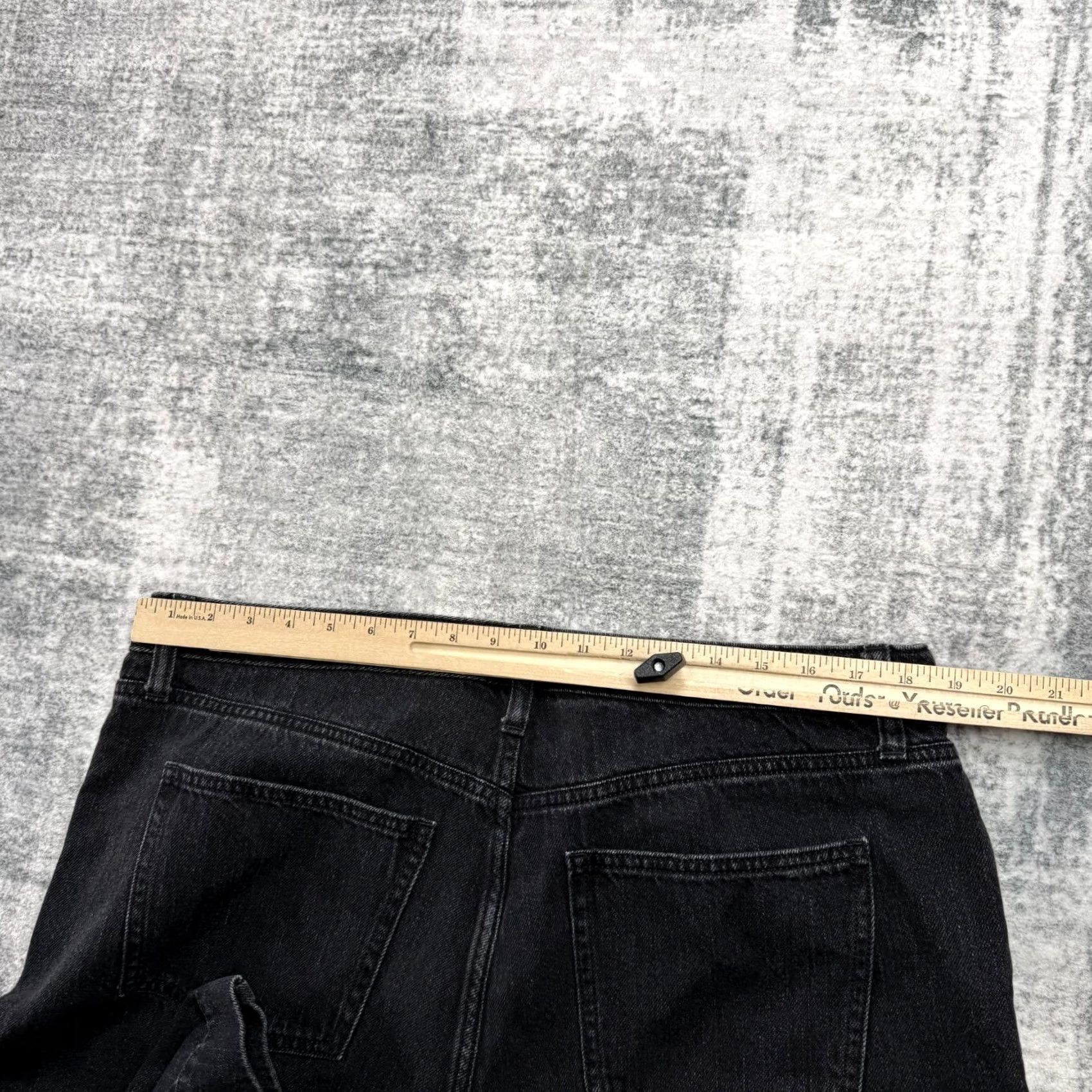 Vintage Universal Thread Jeans Womens 17 S Black Wash High Rise Wide Leg Baggy Relaxed Denim Jeans Baggy Straight Women S 17 Black Wash Wide-Leg Jeans Size 25" / US 0 / IT 36 - 6 Thumbnail