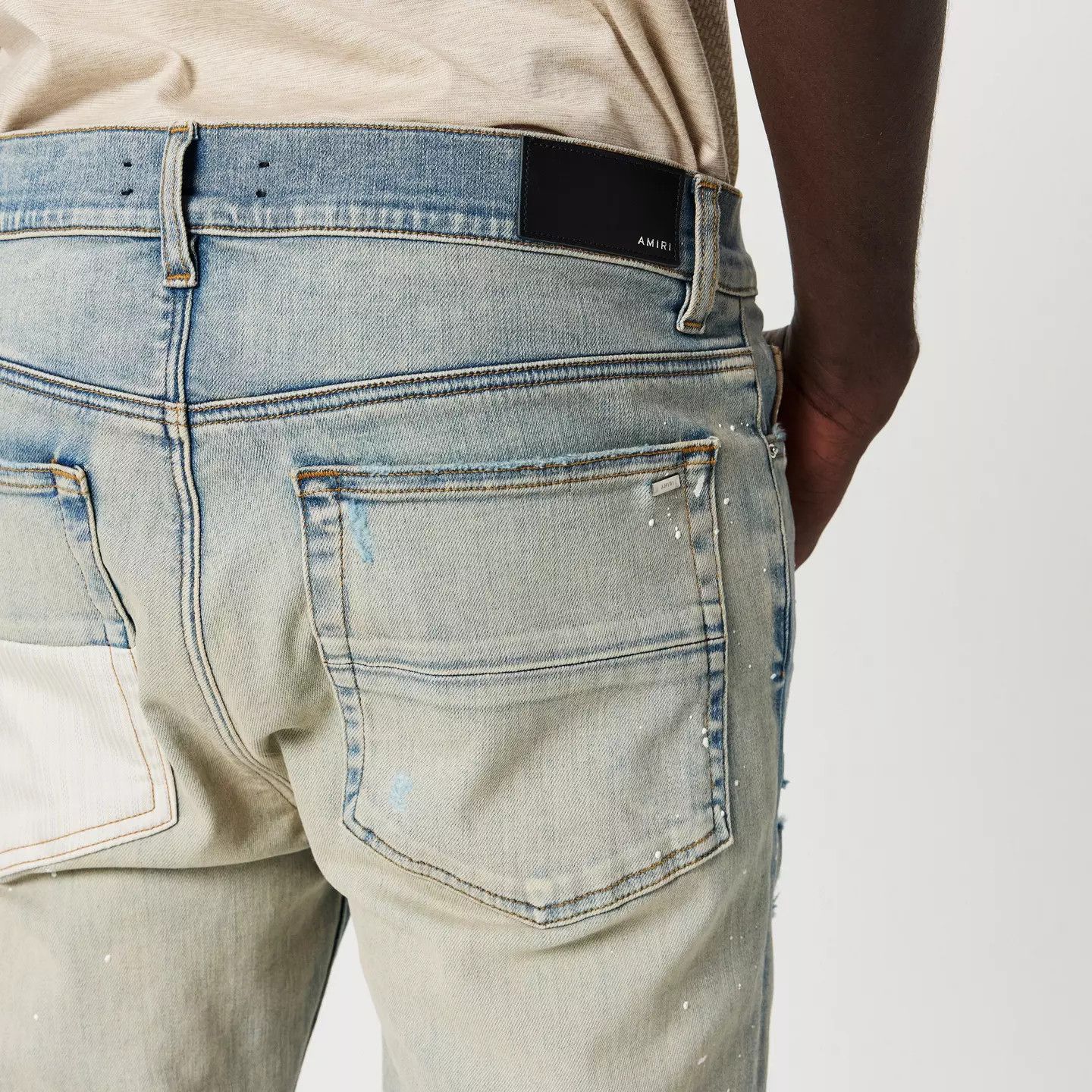 Amiri o1g2r1mq0426 Distressed Skinny Jeans in Antique Indigo Size US 34 / EU 50 - 5 Thumbnail