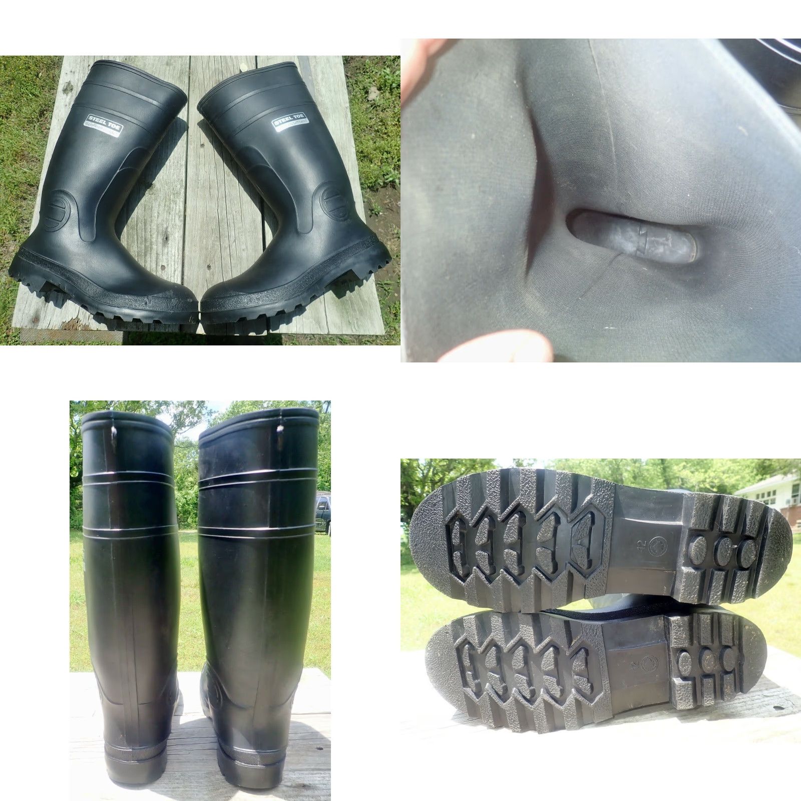 Vintage Genfoot Mens Industrial Steel Toe Rubber Boots 12 Extra Large XL Size US 12 / EU 45 - 8 Thumbnail