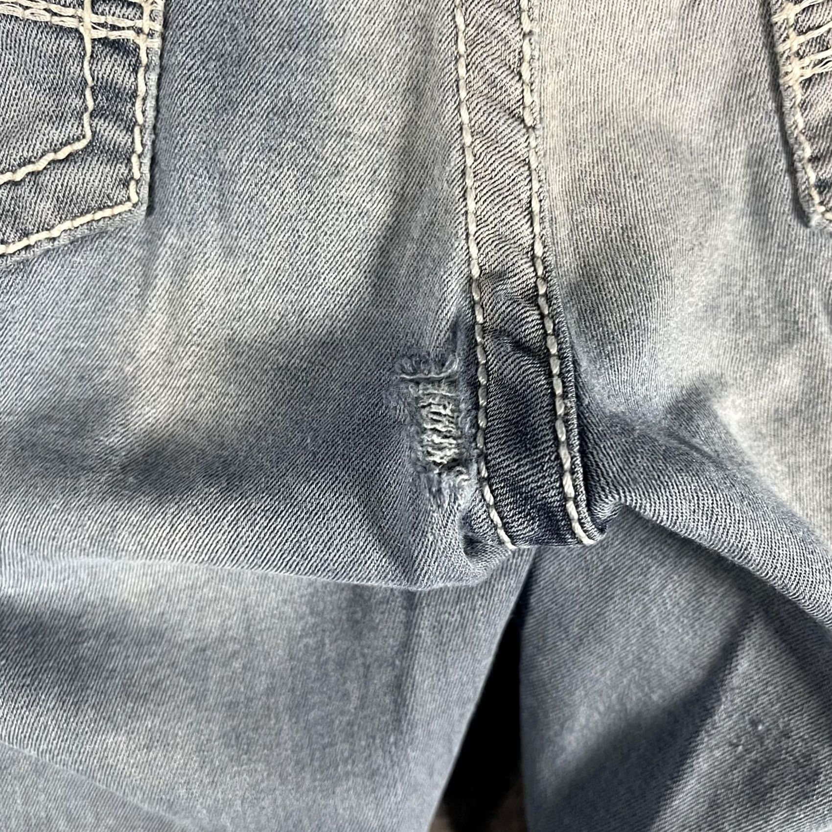 BKE BKE Culture Jeans Mens 34x31.5 Blue Light Wash Bootcut Denim Whiskered Stretch Pocket Zip Fly Size US 34 / EU 50 - 5 Thumbnail