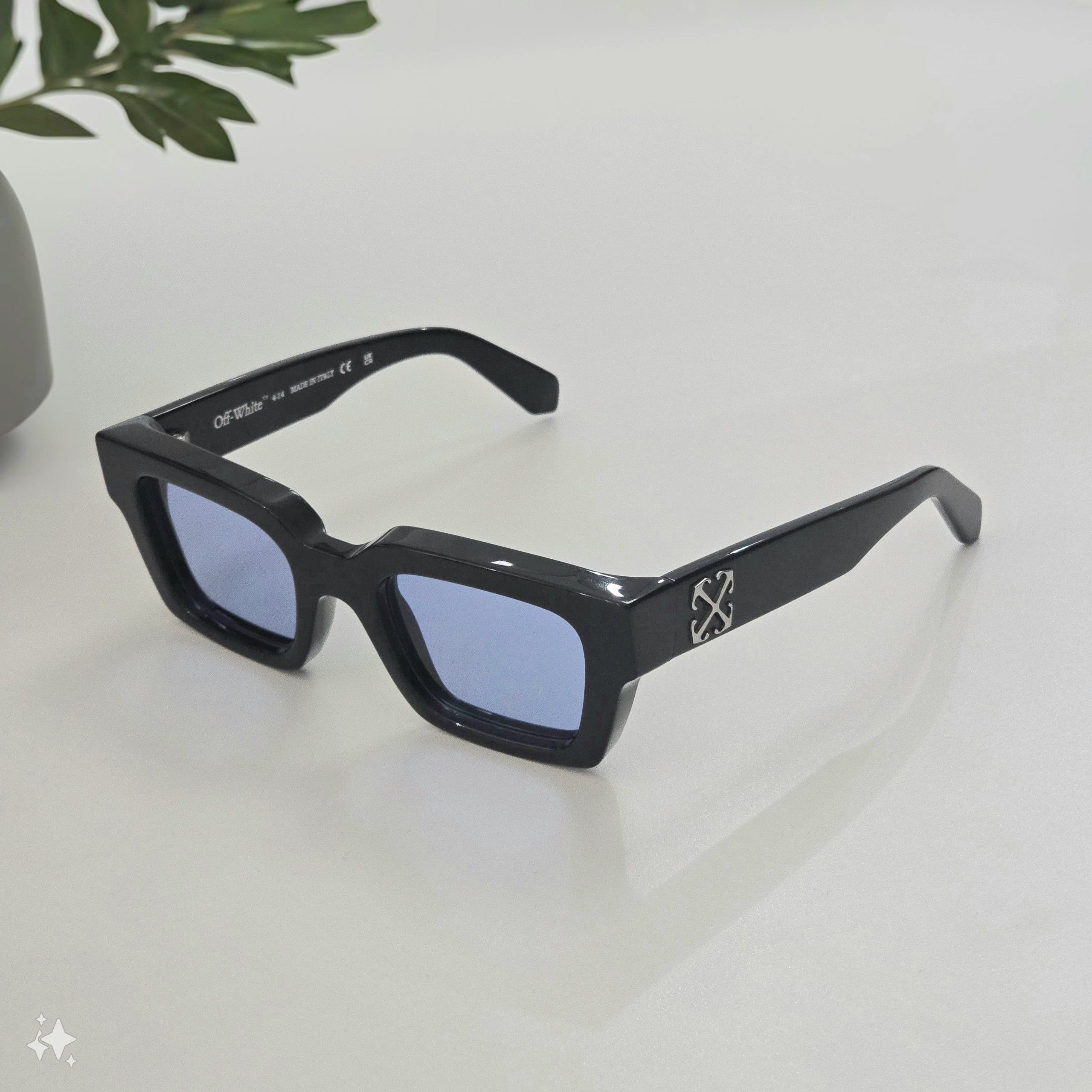 Off-White OFF WHITE Virgil Sunglasses BLACK BLUE Size ONE SIZE - 1 Thumbnail