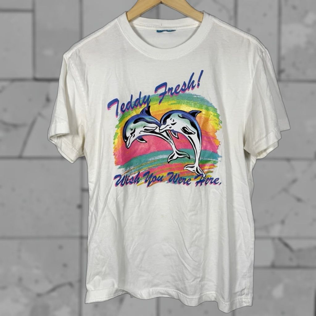 Teddy Fresh Teddy Fresh 100% Cotton White Graphic Tee Mens Size M Size US M / EU 48-50 / 2 - 1 Thumbnail