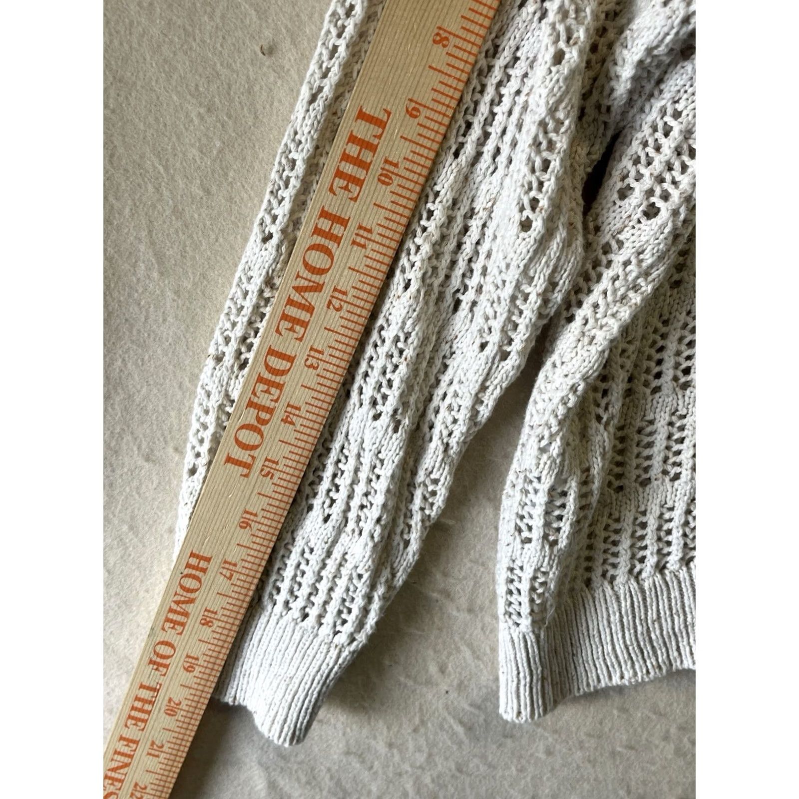 Vintage Calvin Klein Jeans Sweater Beige Open-Knit Crew Neck Long Sleeve XL Women Pullover Lightweight Casual Knit Shirt-esque Size XL / US 12-14 / IT 48-50 - 5 Thumbnail