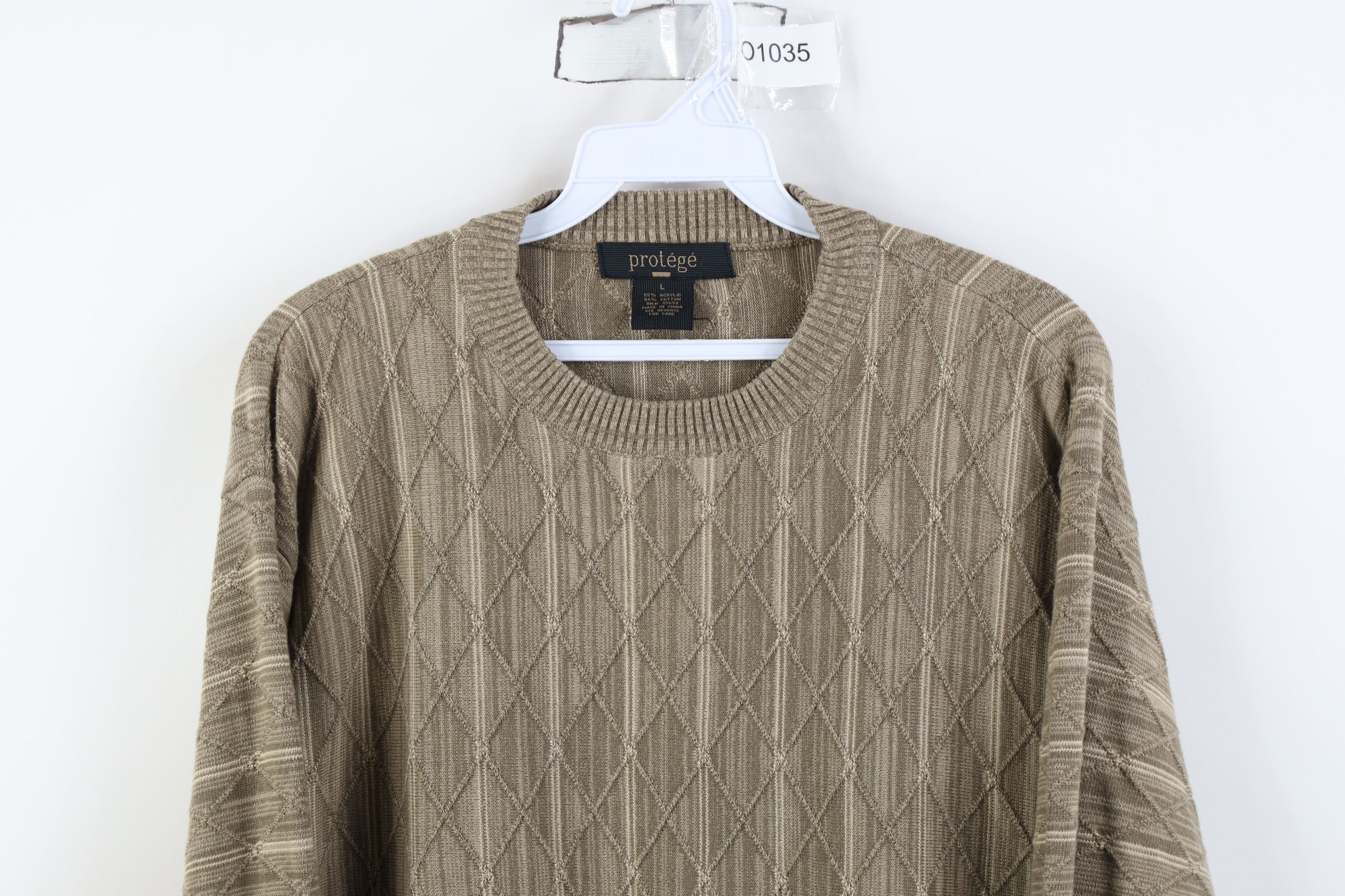Vintage Vintage 90s Streetwear Knit Crewneck Sweater Earth Tone Size US L / EU 52-54 / 3 - 2 Thumbnail