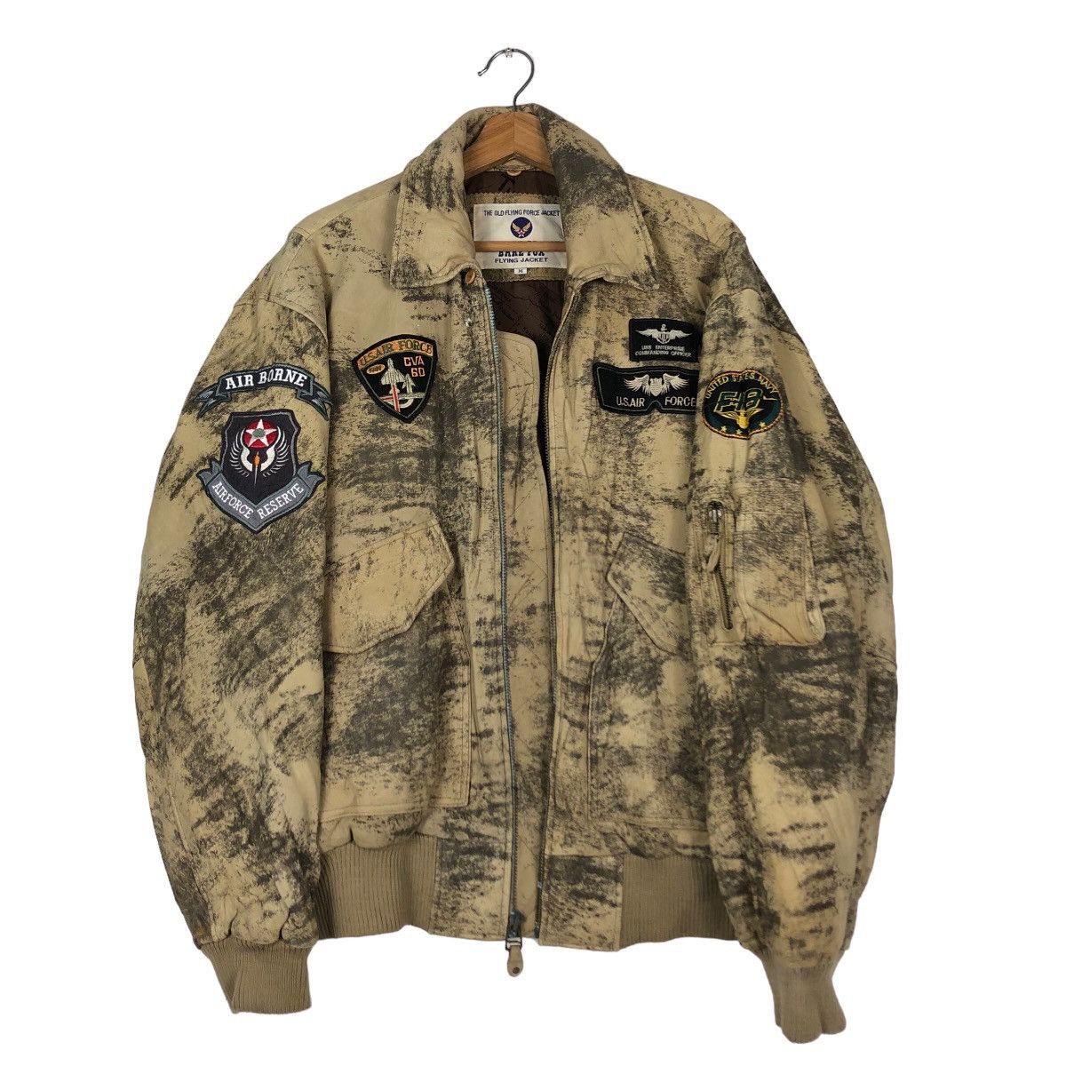 Bare Fox 🔥Vintage Leather Jacket Bare Fox Flying Jacket Big Logo Size US M / EU 48-50 / 2 - 1 Thumbnail
