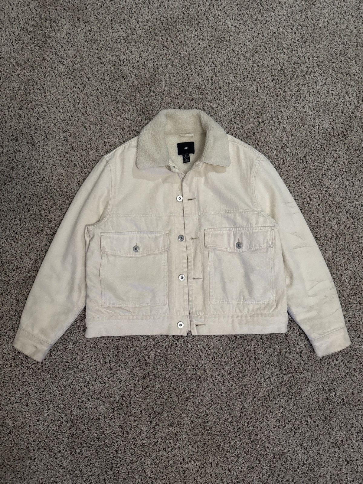 H&M Tan Corduroy Jacket with Tan Sherpa Lining Size US S / EU 44-46 / 1 - 1 Thumbnail