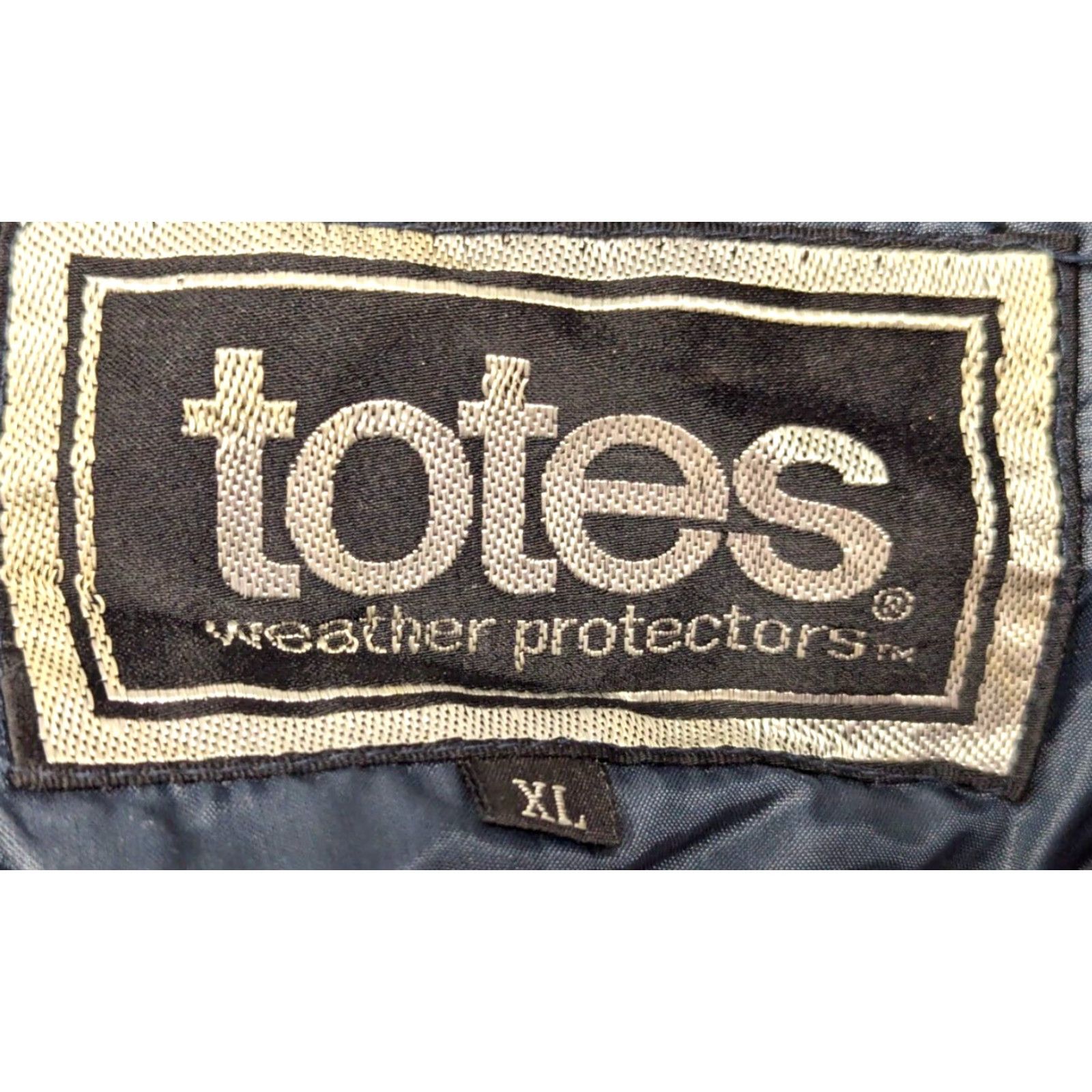 Vintage VINTAGE Totes Weather Protectors Jacket XL Nylon Blue Coat Hooded Packable Pockets Men's 100% Nylon Rain Coat 25" Length 24" Width in Bag Size US XL / EU 56 / 4 - 4 Thumbnail