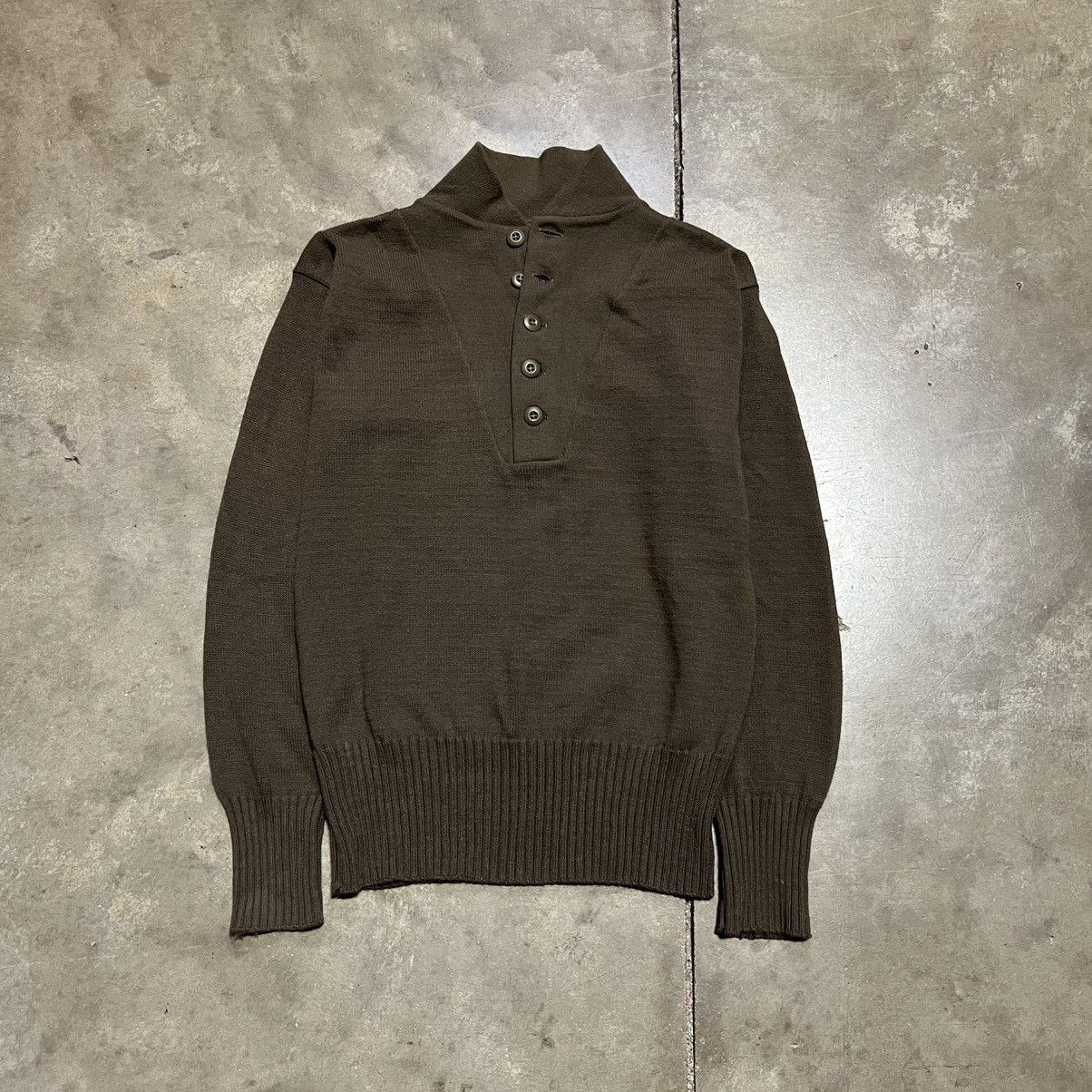 Vintage Vintage DSCP Military Sweater Fatigue Field Heavyweight Size US S / EU 44-46 / 1 - 1 Thumbnail